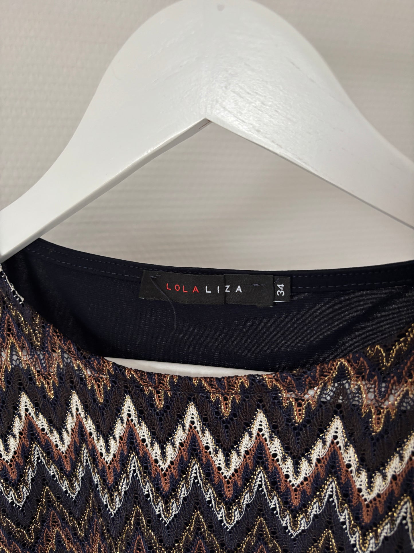 Zwarte gestreepte blouse