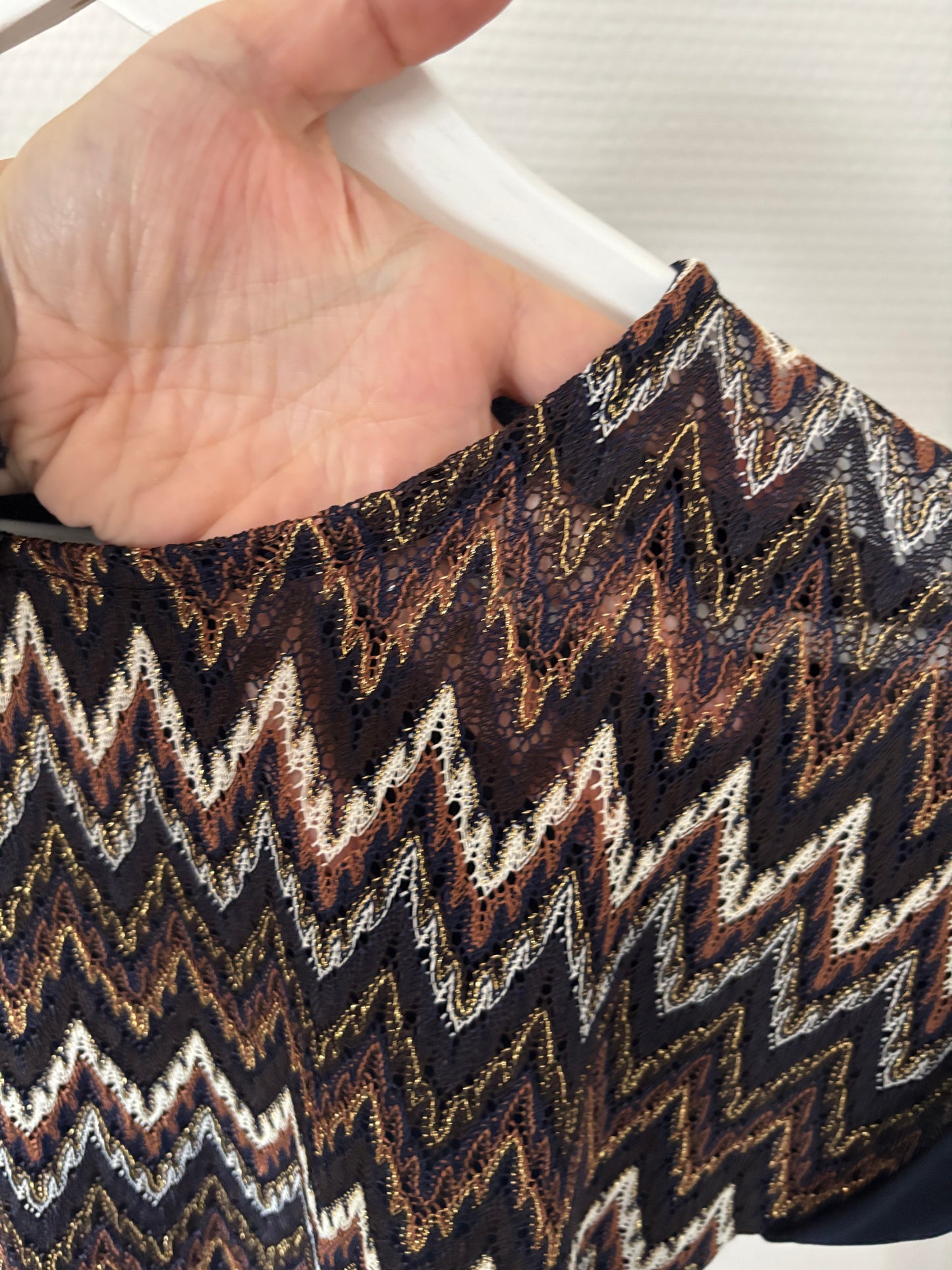 Zwarte gestreepte blouse