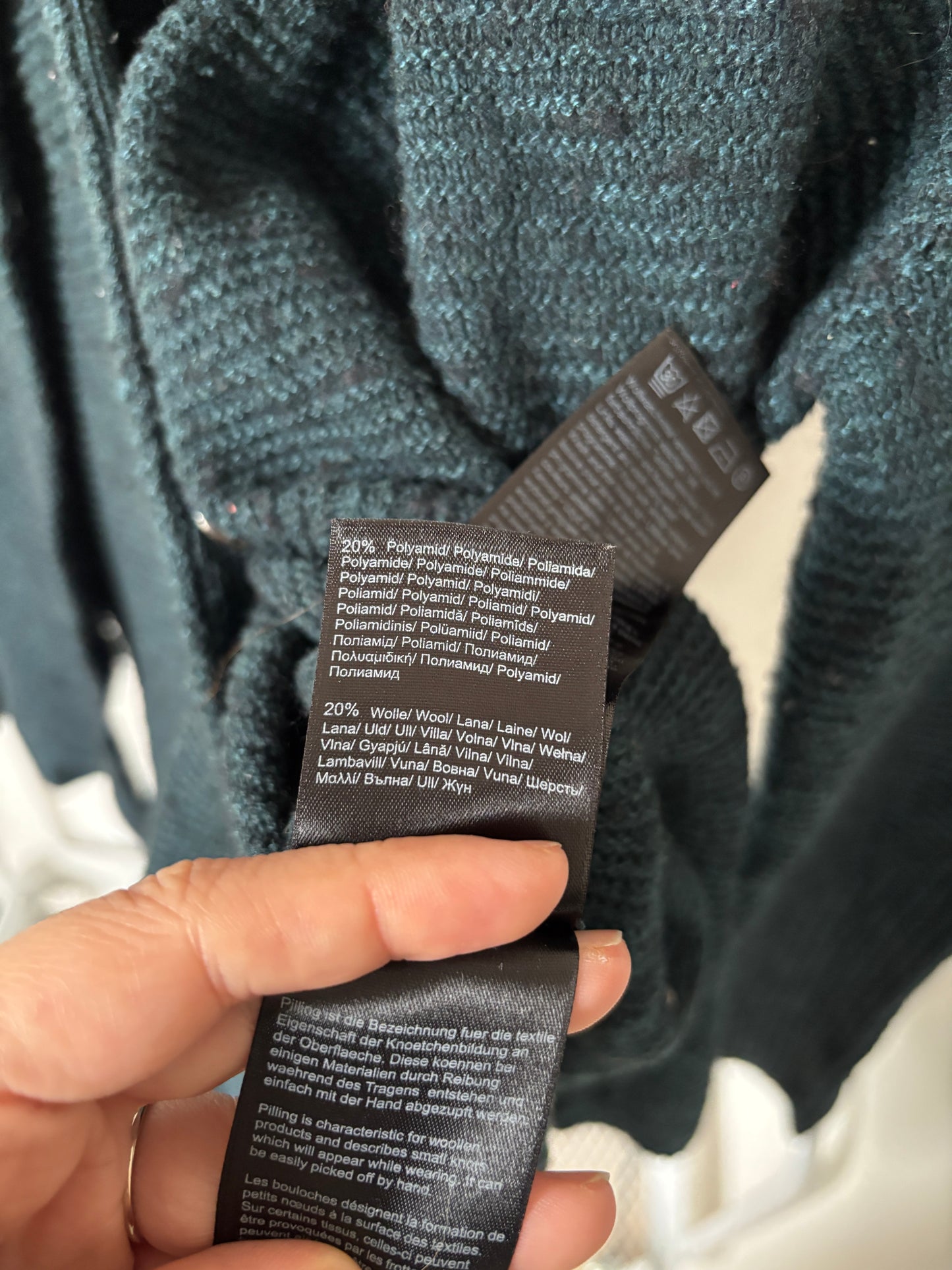 Blauwgroene cardigan