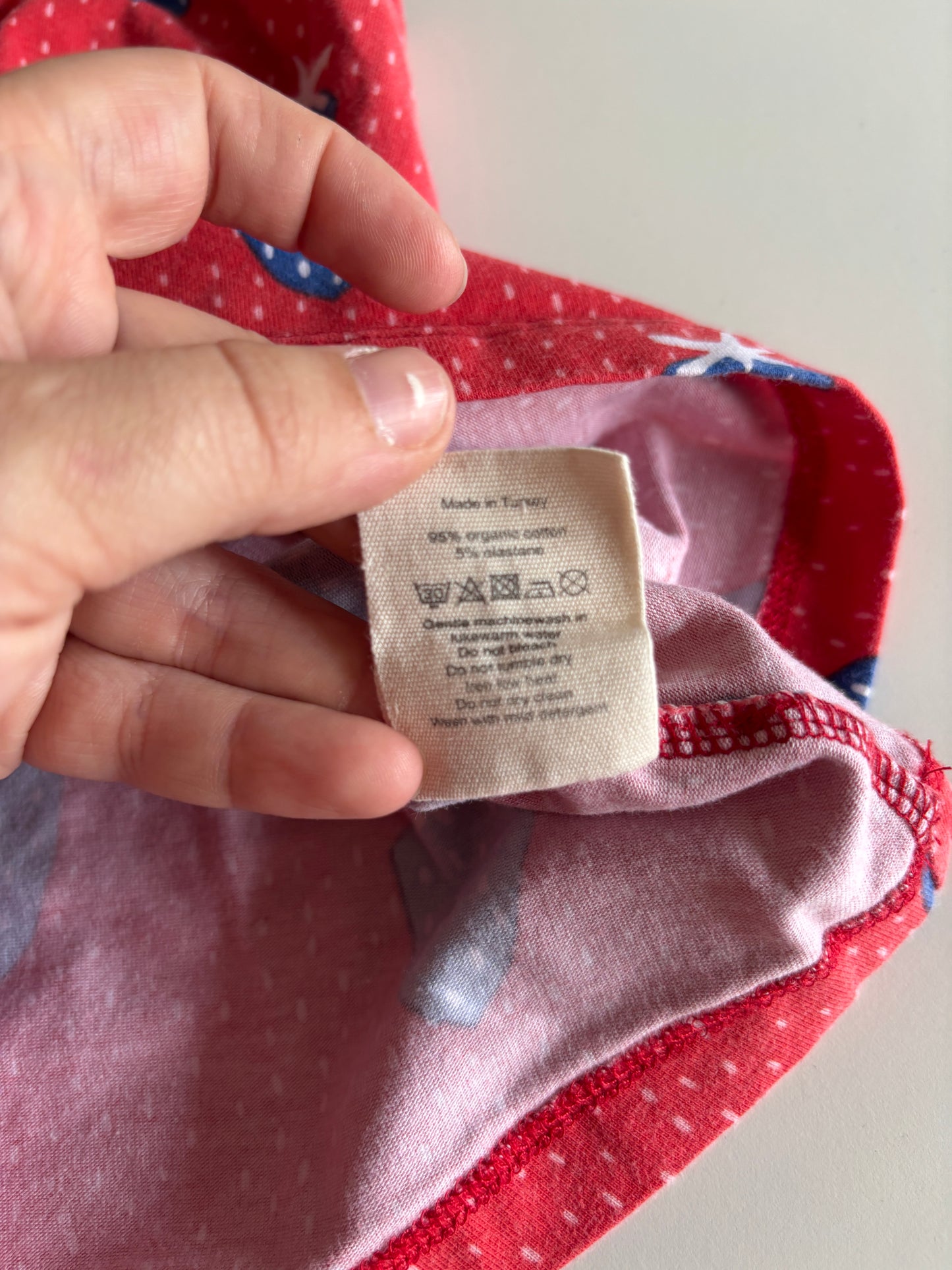 Rood jurkje met aardbeitjes