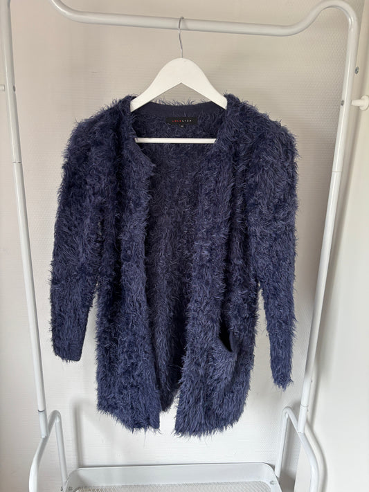 Marineblauwe zachte vest