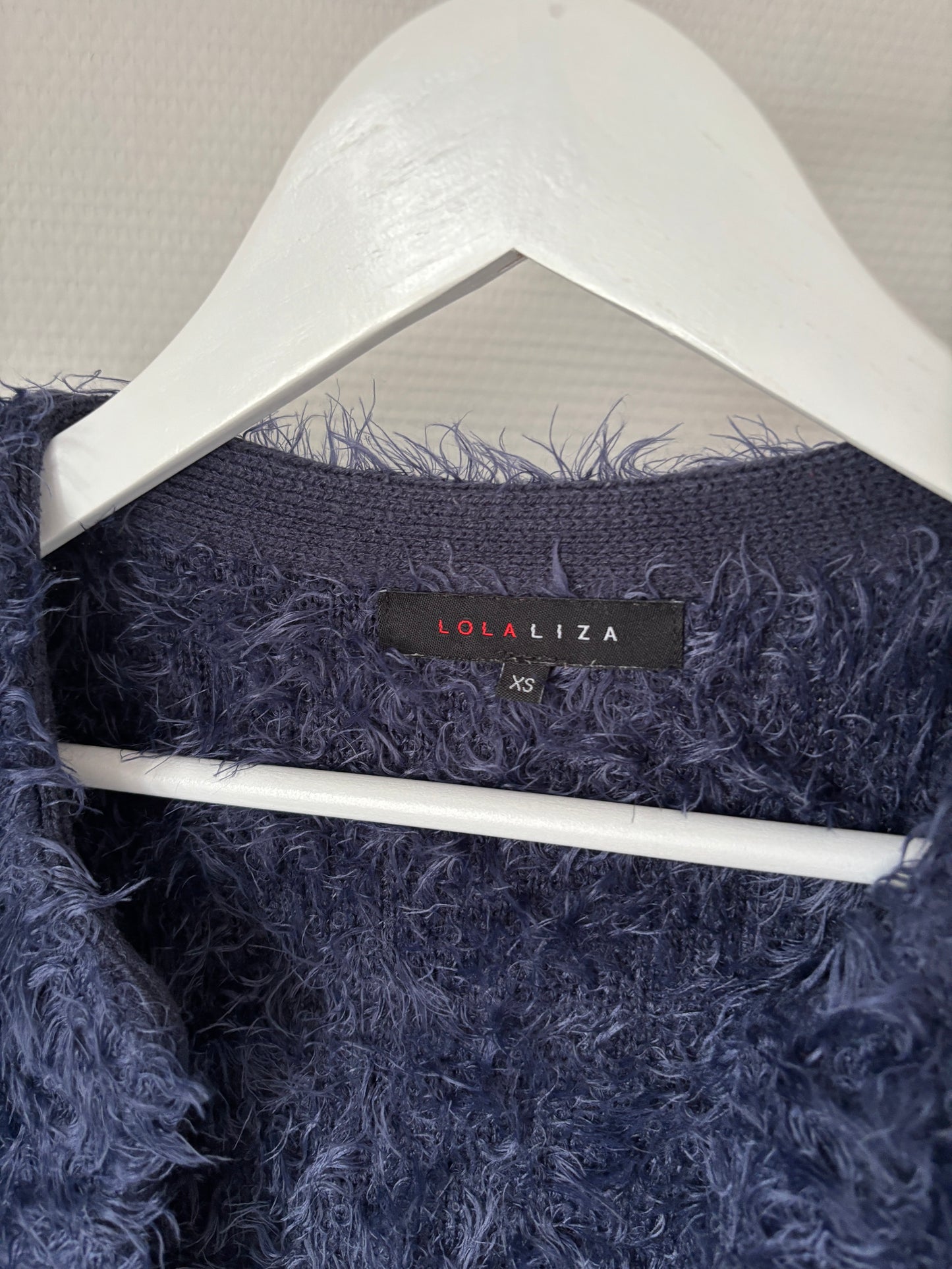 Marineblauwe zachte vest