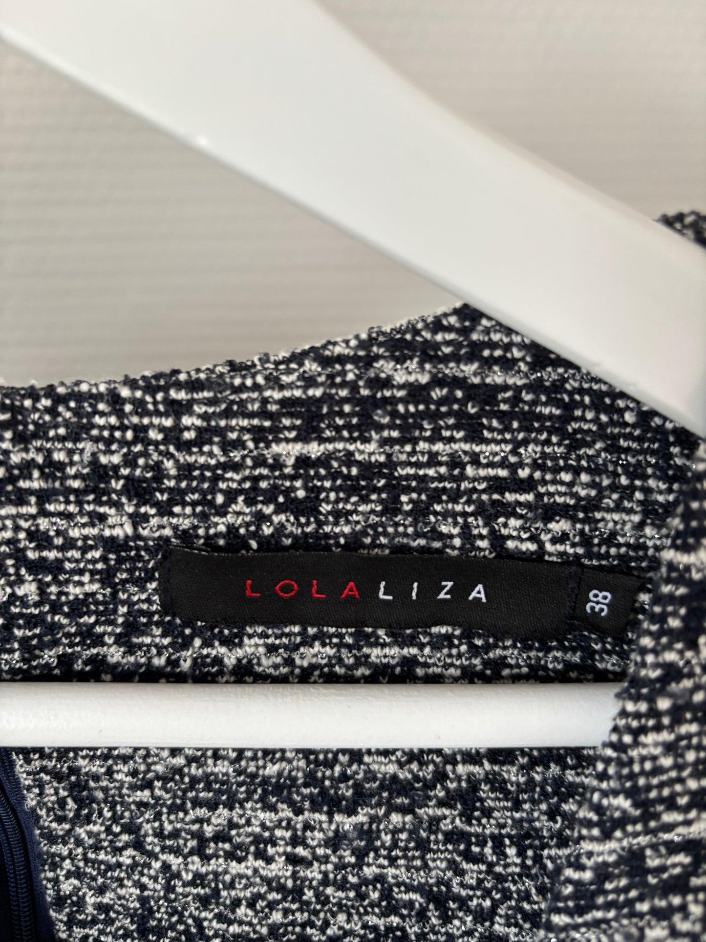 Marineblauwe gestreepte nette jurk