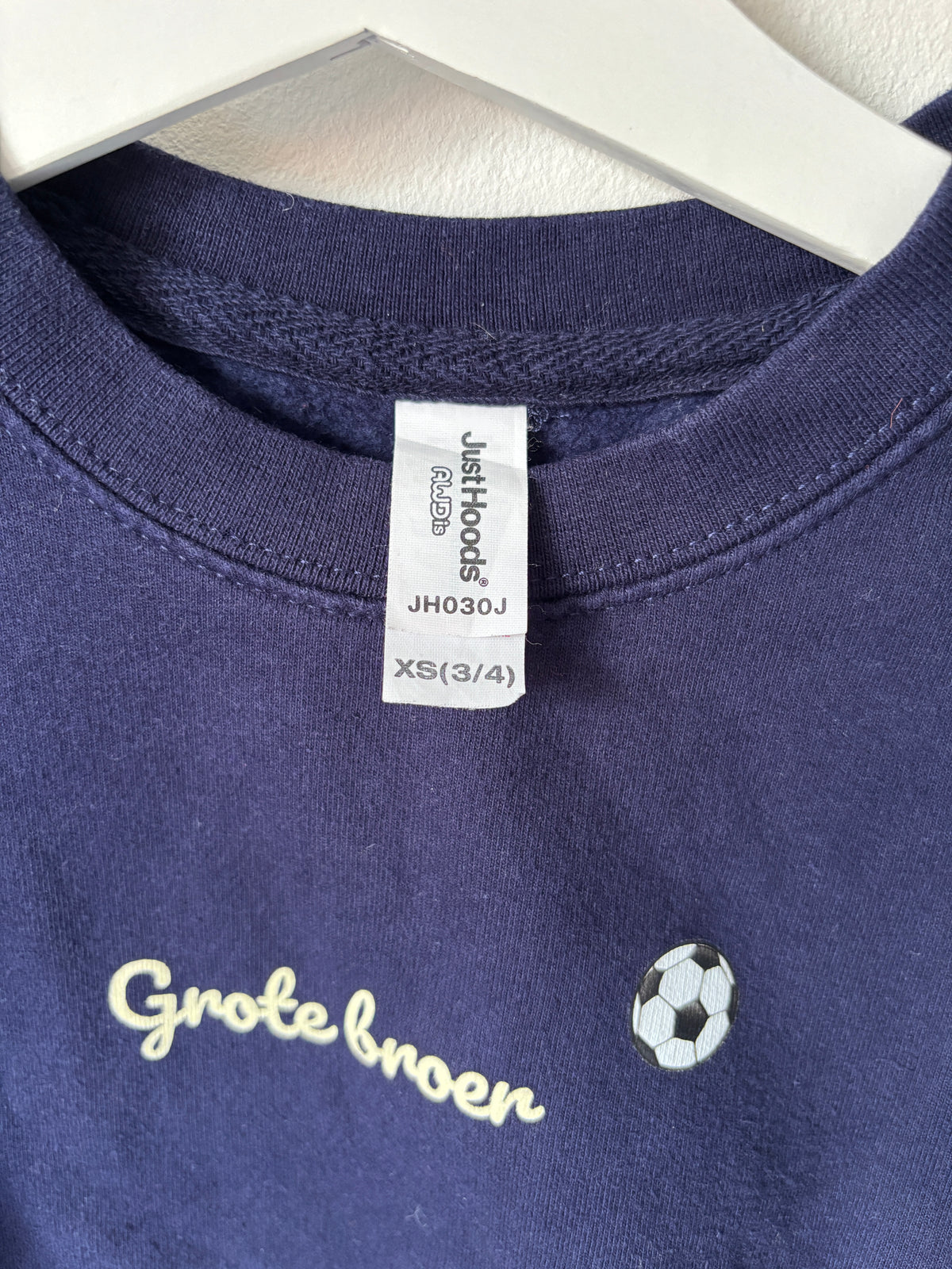 Marineblauw sweatshirt | Just Hoods | 98/104
