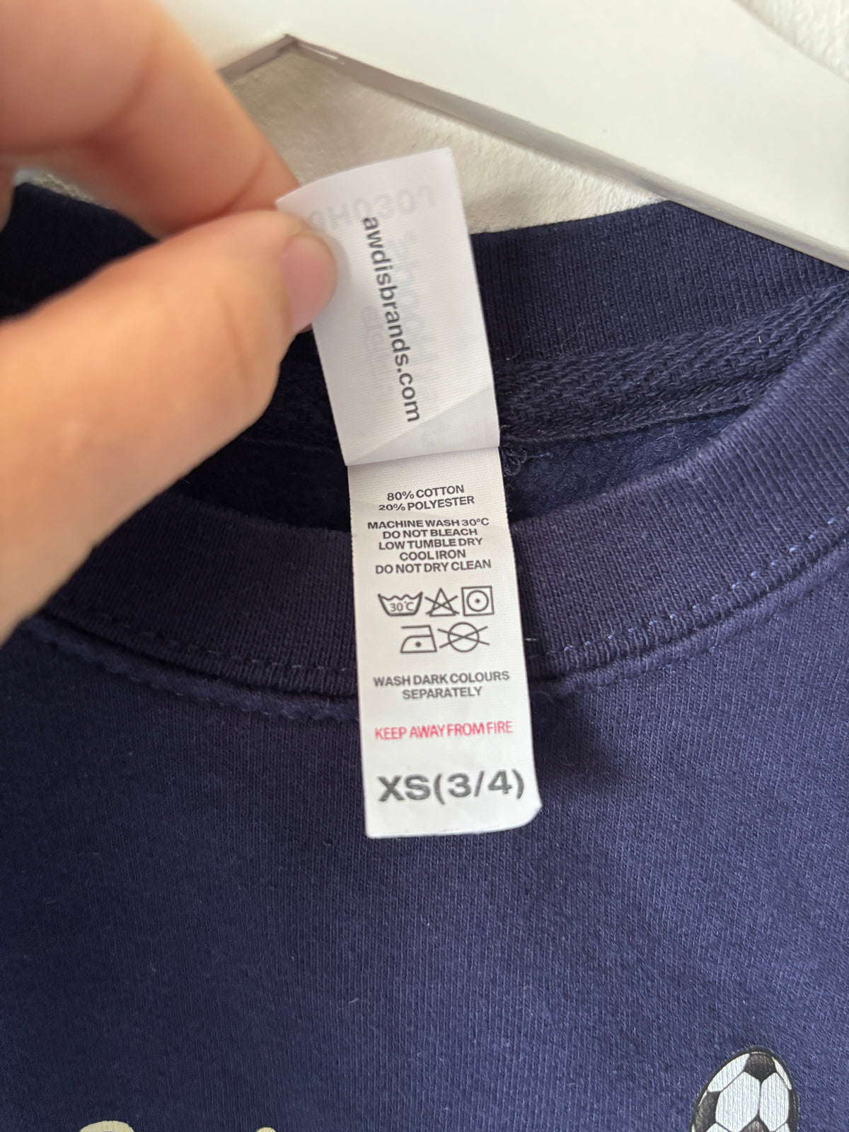 Marineblauw sweatshirt | Just Hoods | 98/104
