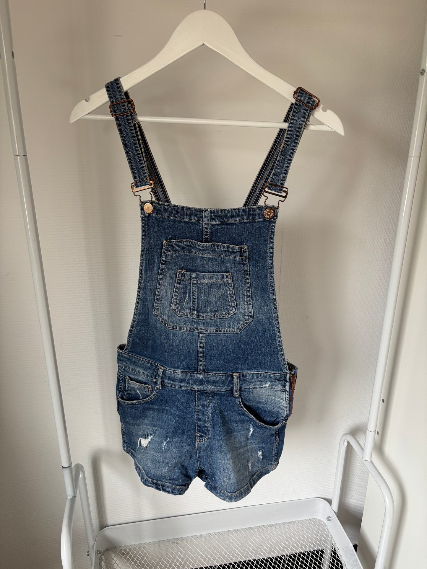 Korte jeanstuinbroek