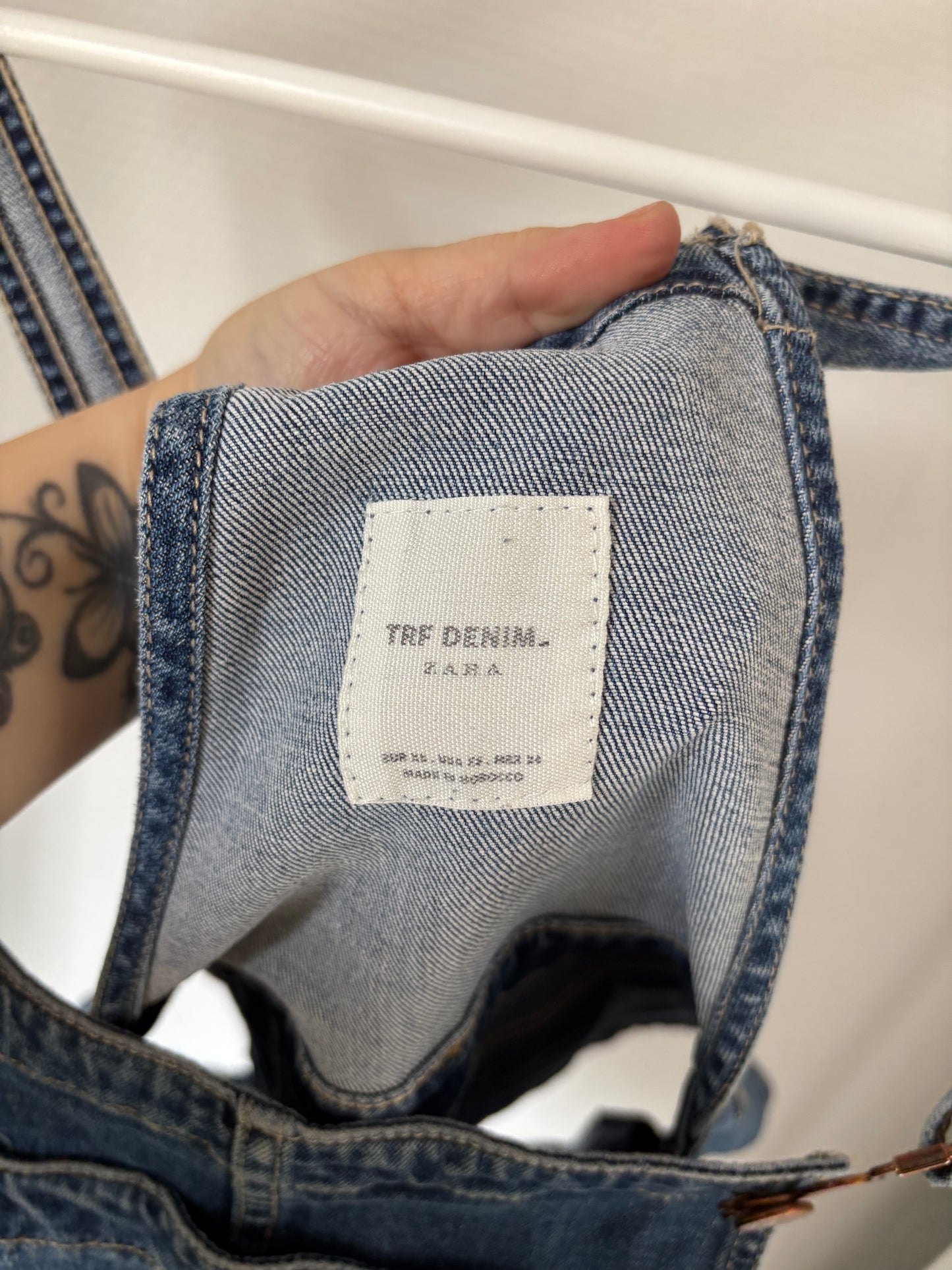 Korte jeanstuinbroek