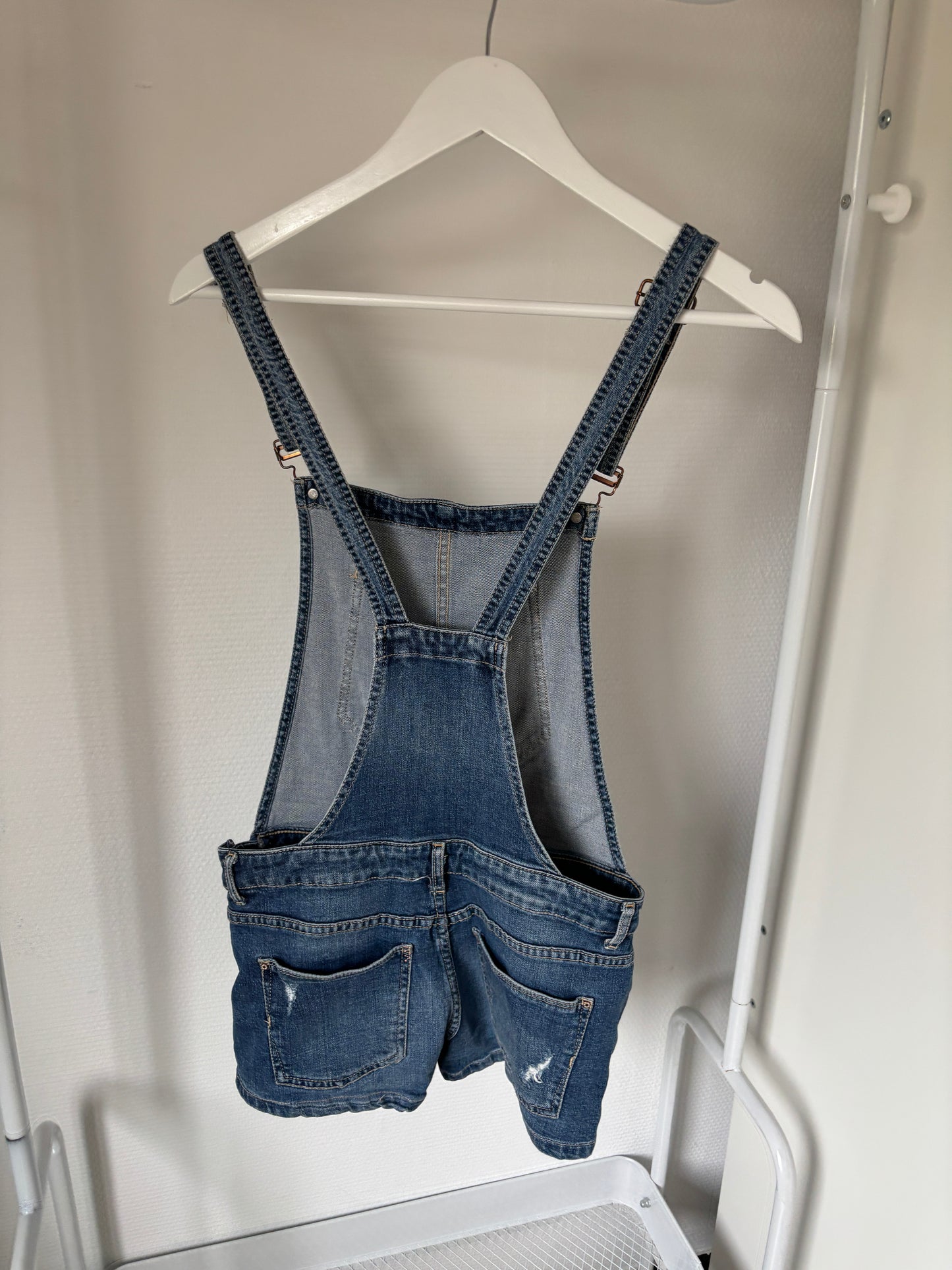 Korte jeanstuinbroek