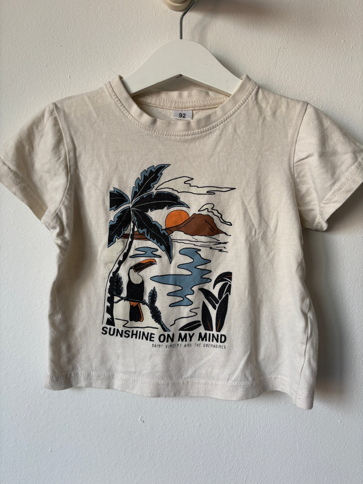 Crèmekleurige T-shirt | Zeeman | 92