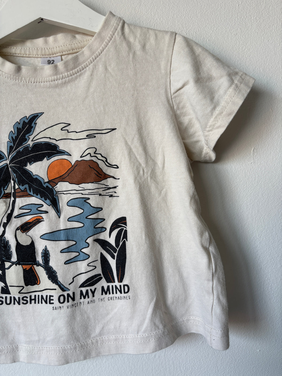 Crèmekleurige T-shirt | Zeeman | 92