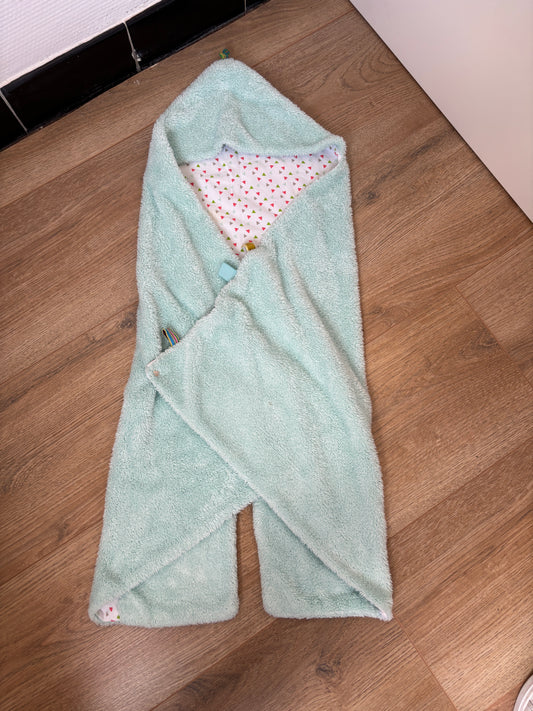 Lichtblauw wikkeldeken