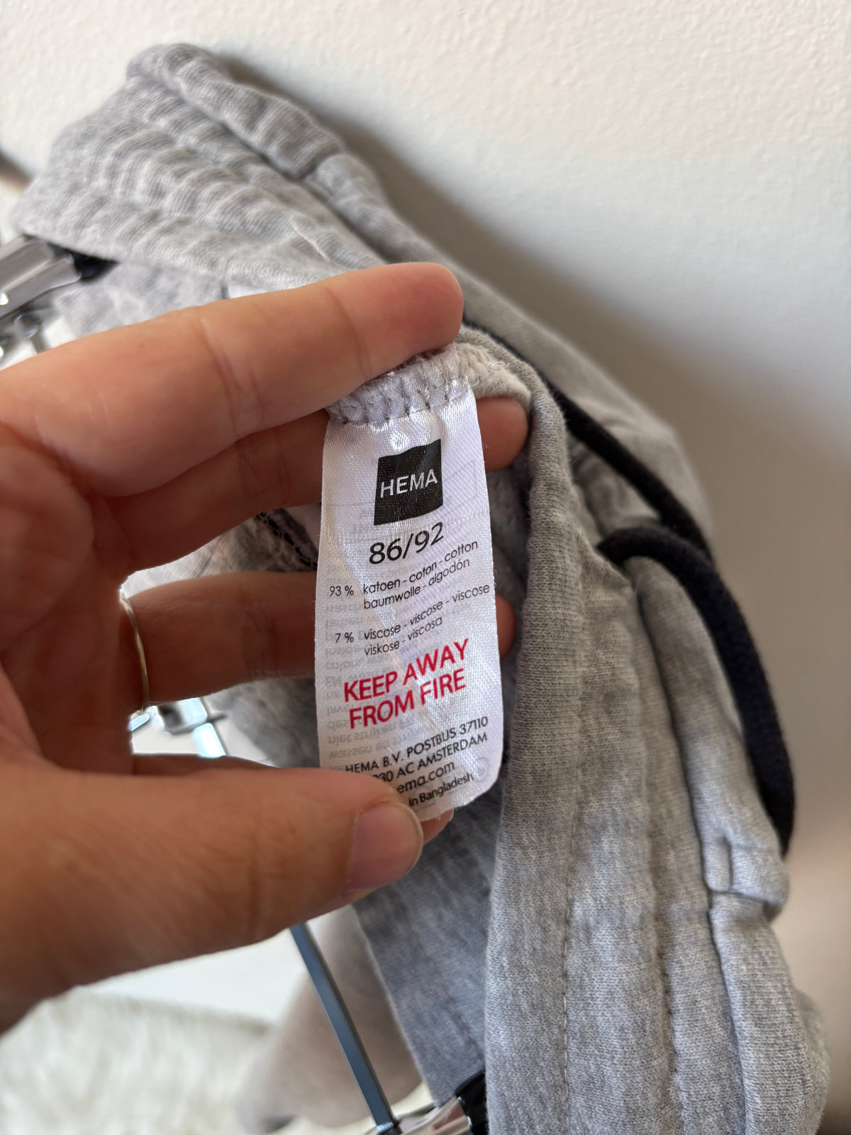Lichtgrijze joggingbroek | Hema | 86/92