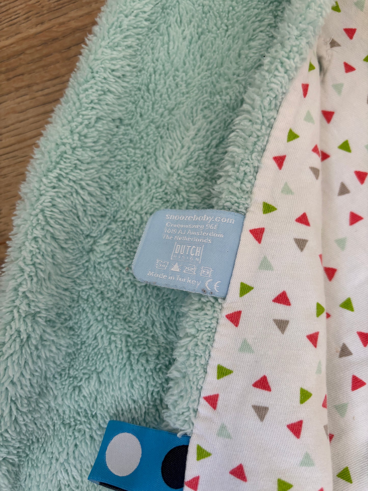 Lichtblauw wikkeldeken