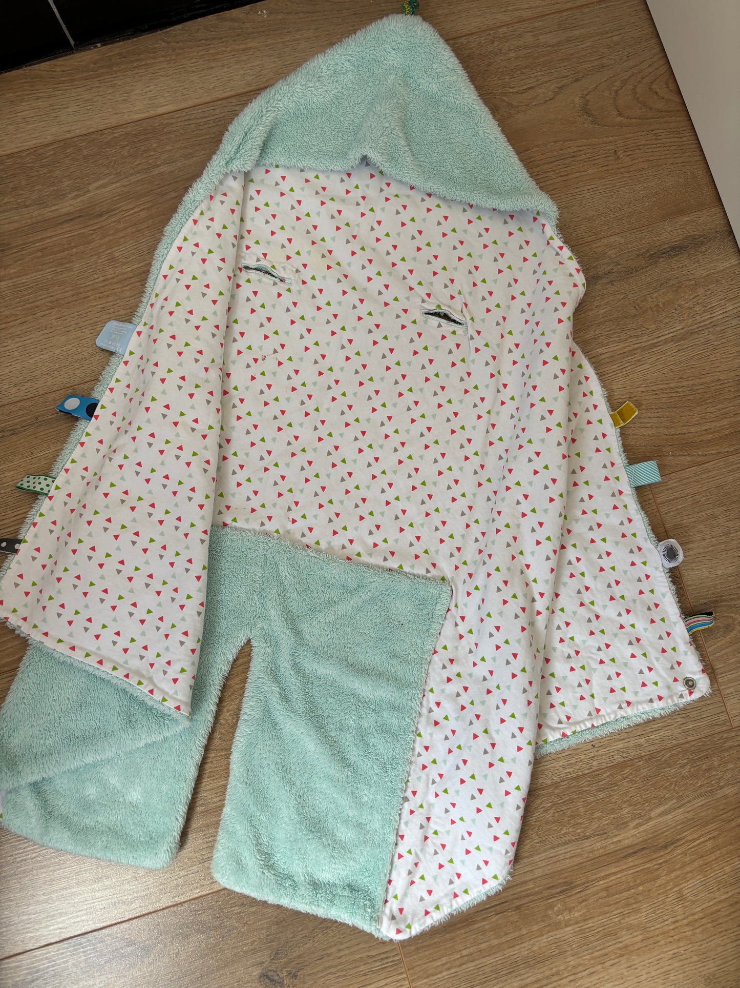 Lichtblauw wikkeldeken