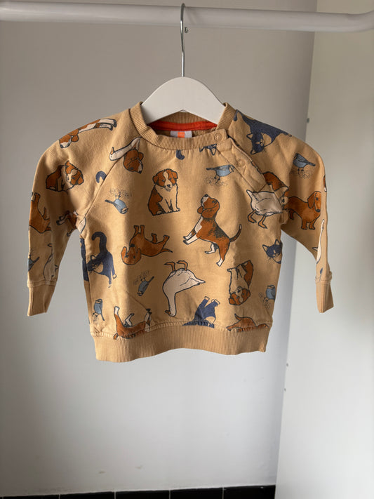 Beige sweater met diertjes