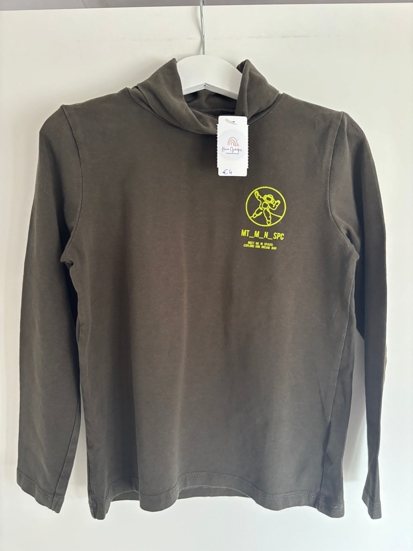 Donkergroene longsleeve met rolkraag