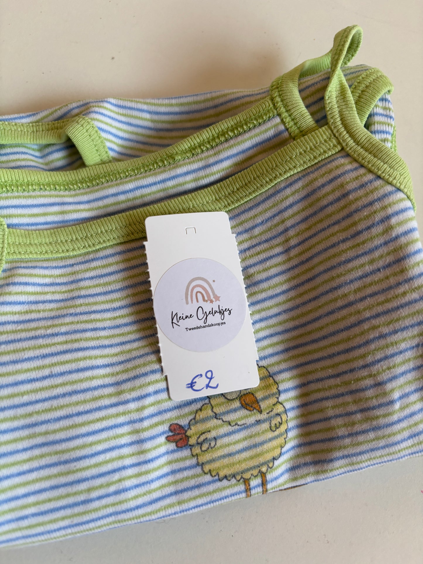 Gestreepte romper zonder mouwen