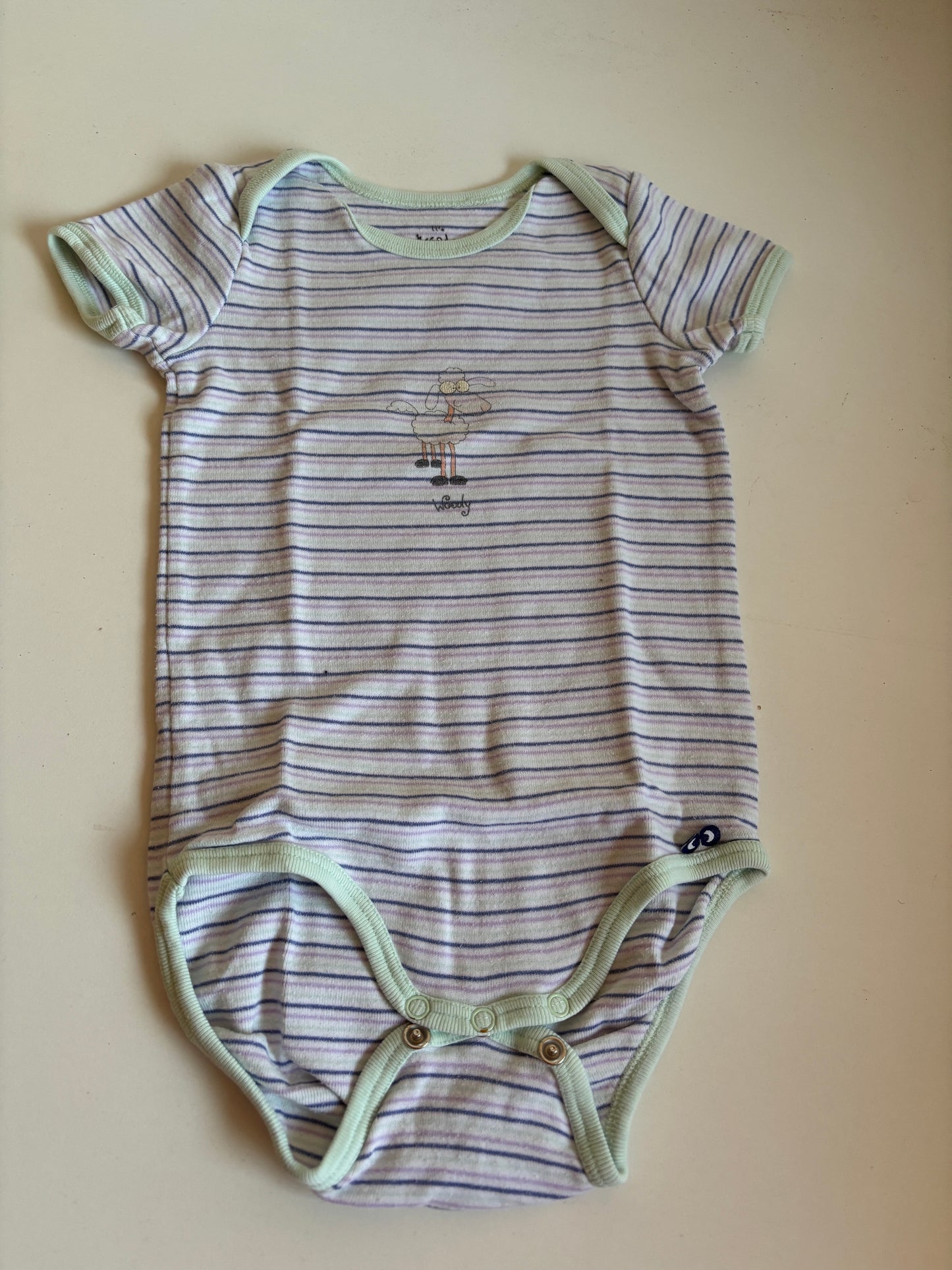 Gestreepte romper met korte mouwen