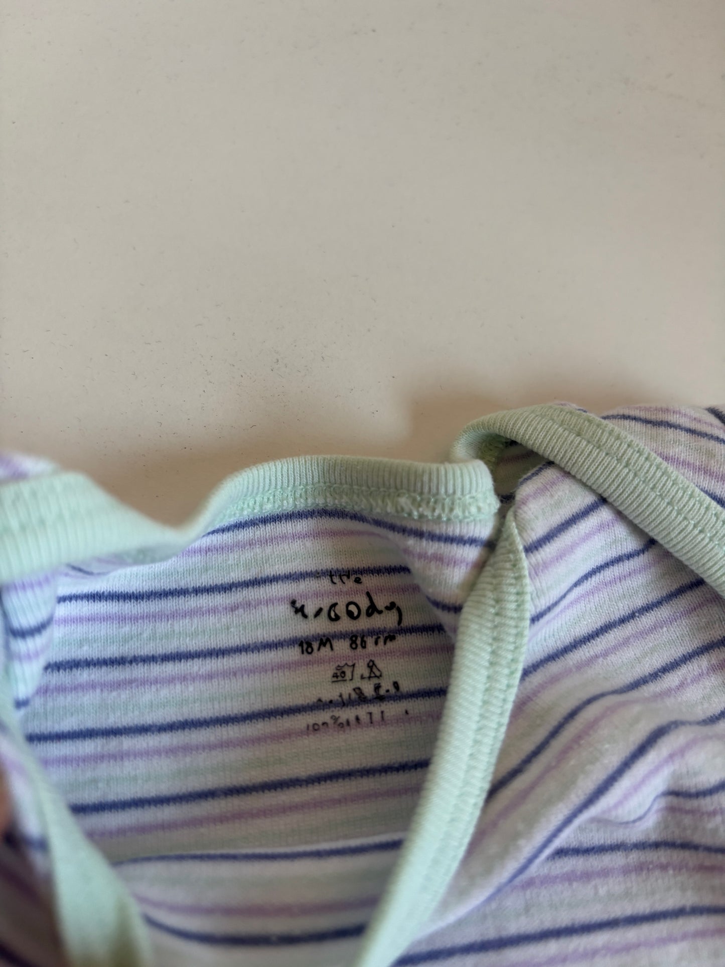 Gestreepte romper met korte mouwen