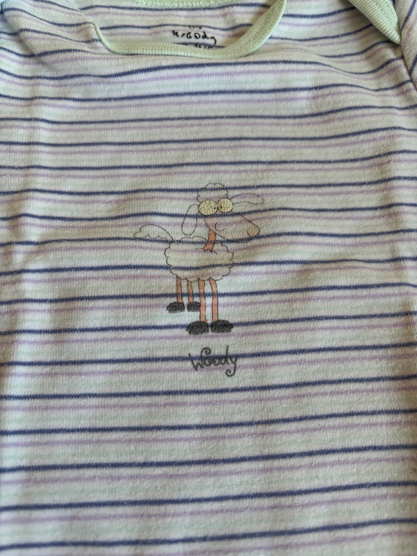 Gestreepte romper met korte mouwen