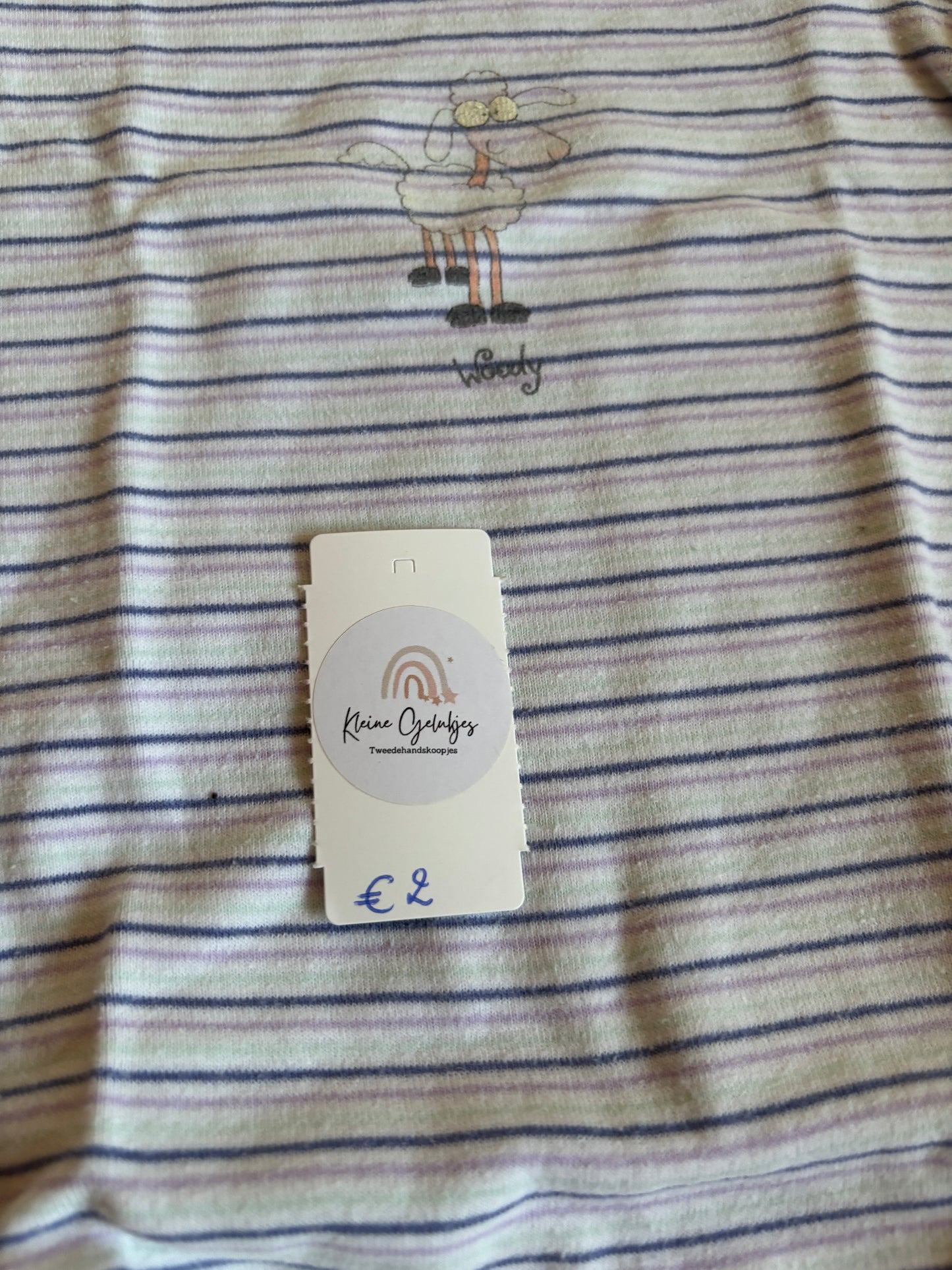 Gestreepte romper met korte mouwen