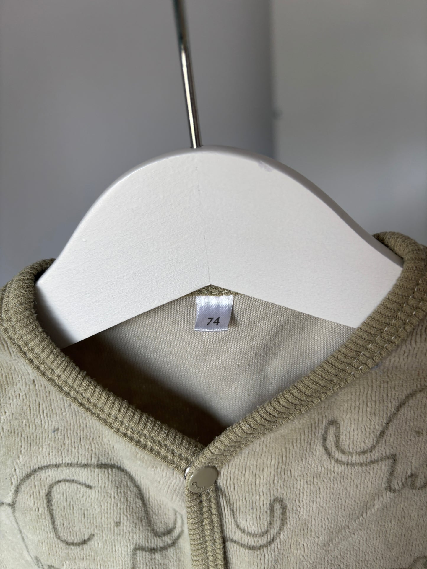 Khaki eendelige winterpyjama