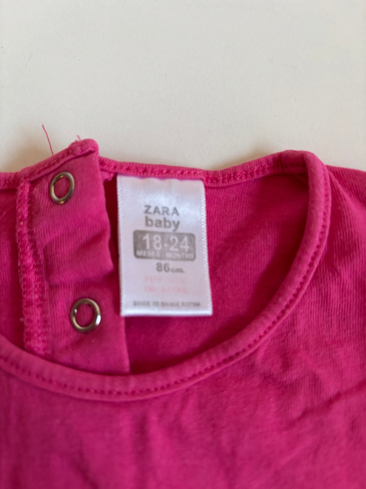 Roze T-shirt "Lucky girl"