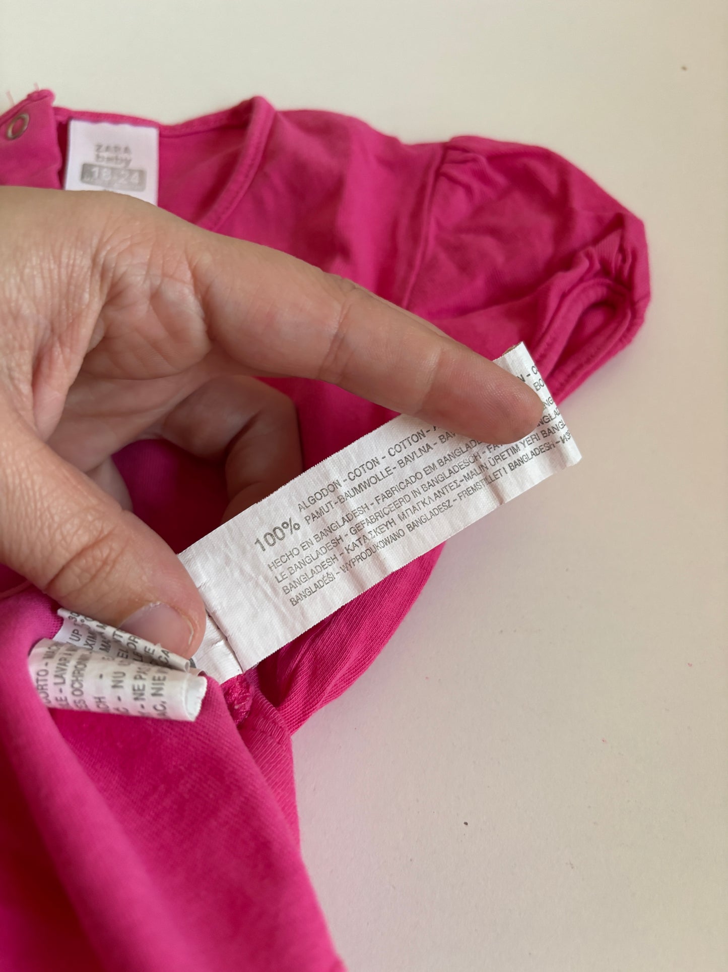 Roze T-shirt "Lucky girl"