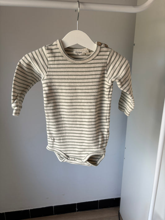 Gestreepte romper met lange mouwen