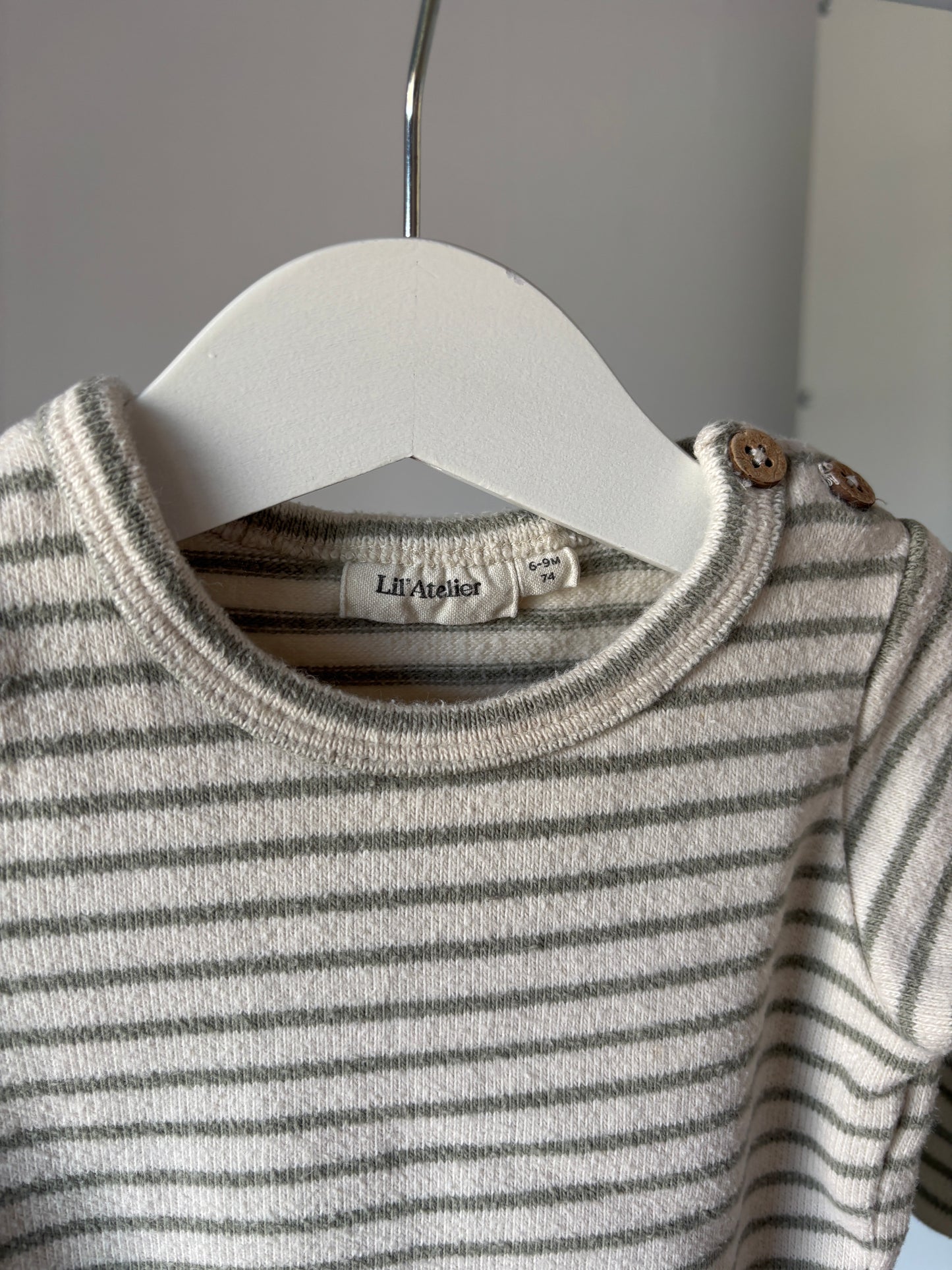 Gestreepte romper met lange mouwen