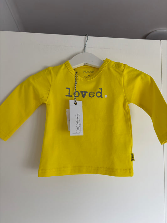 Gele longsleeve "Loved."
