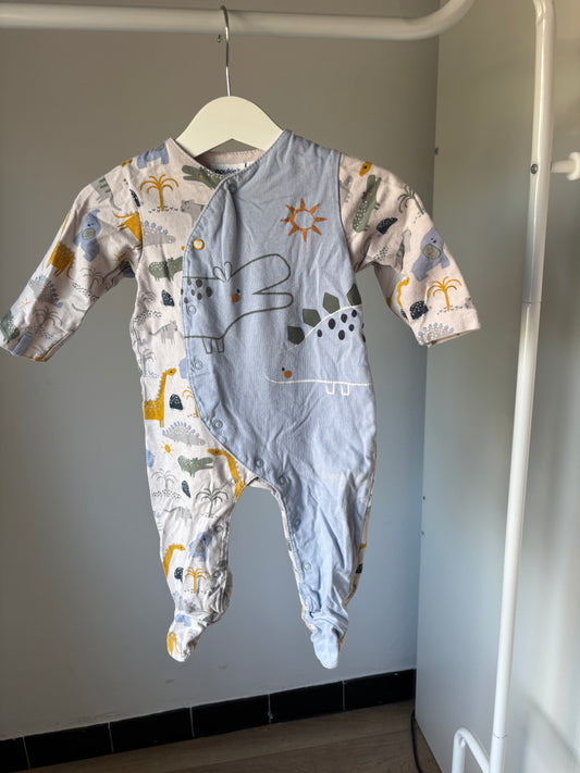 Eendelige pyjama met diertjes