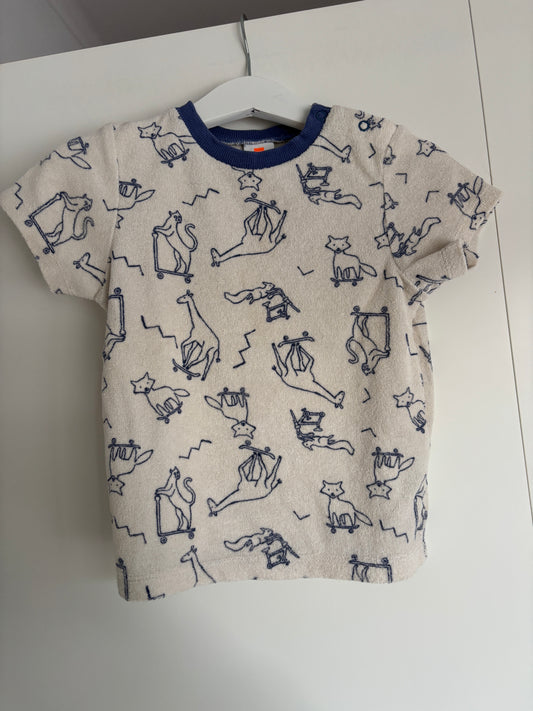 Witte T-shirt en in badstof