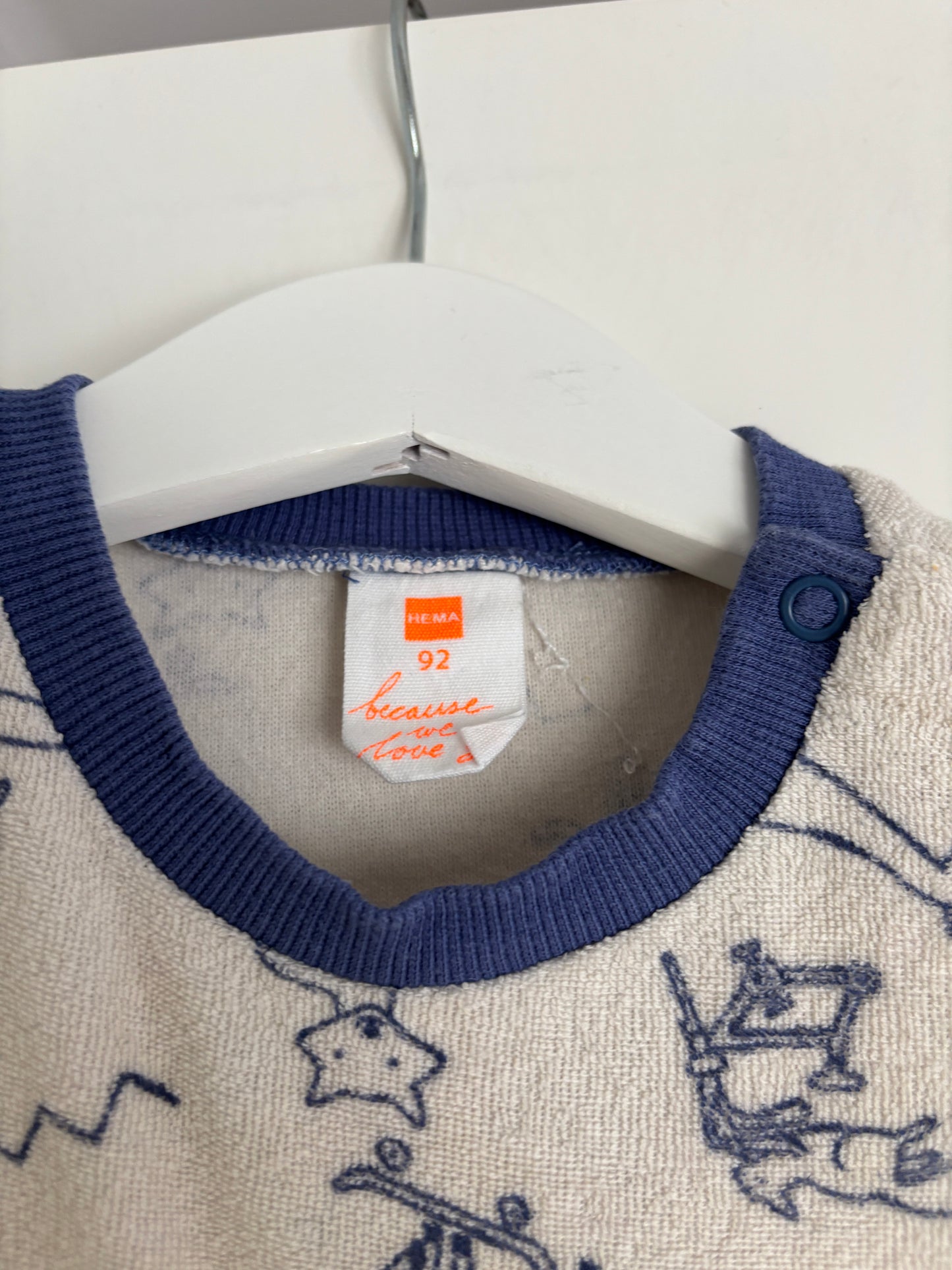 Witte T-shirt en in badstof