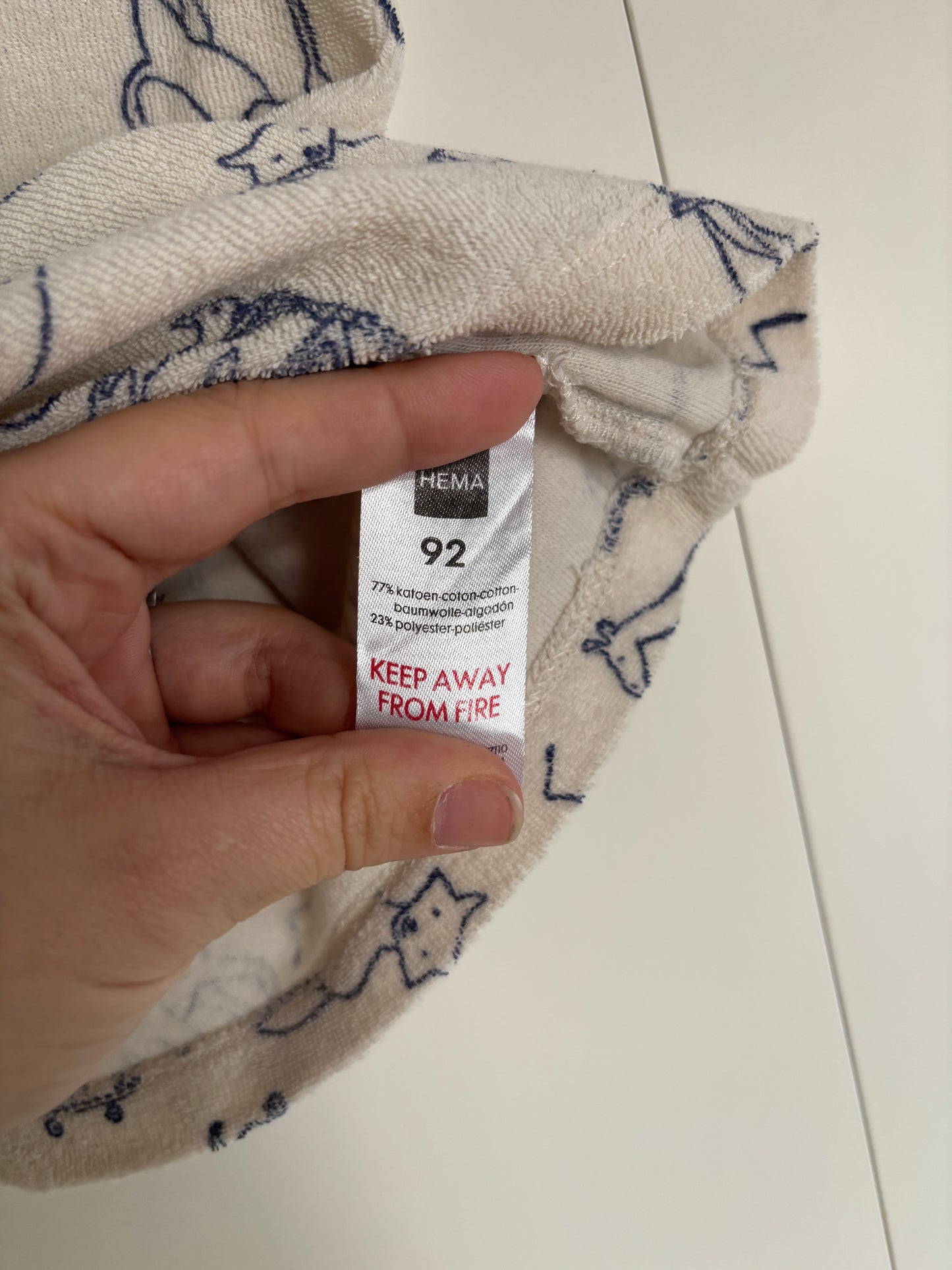 Witte T-shirt en in badstof