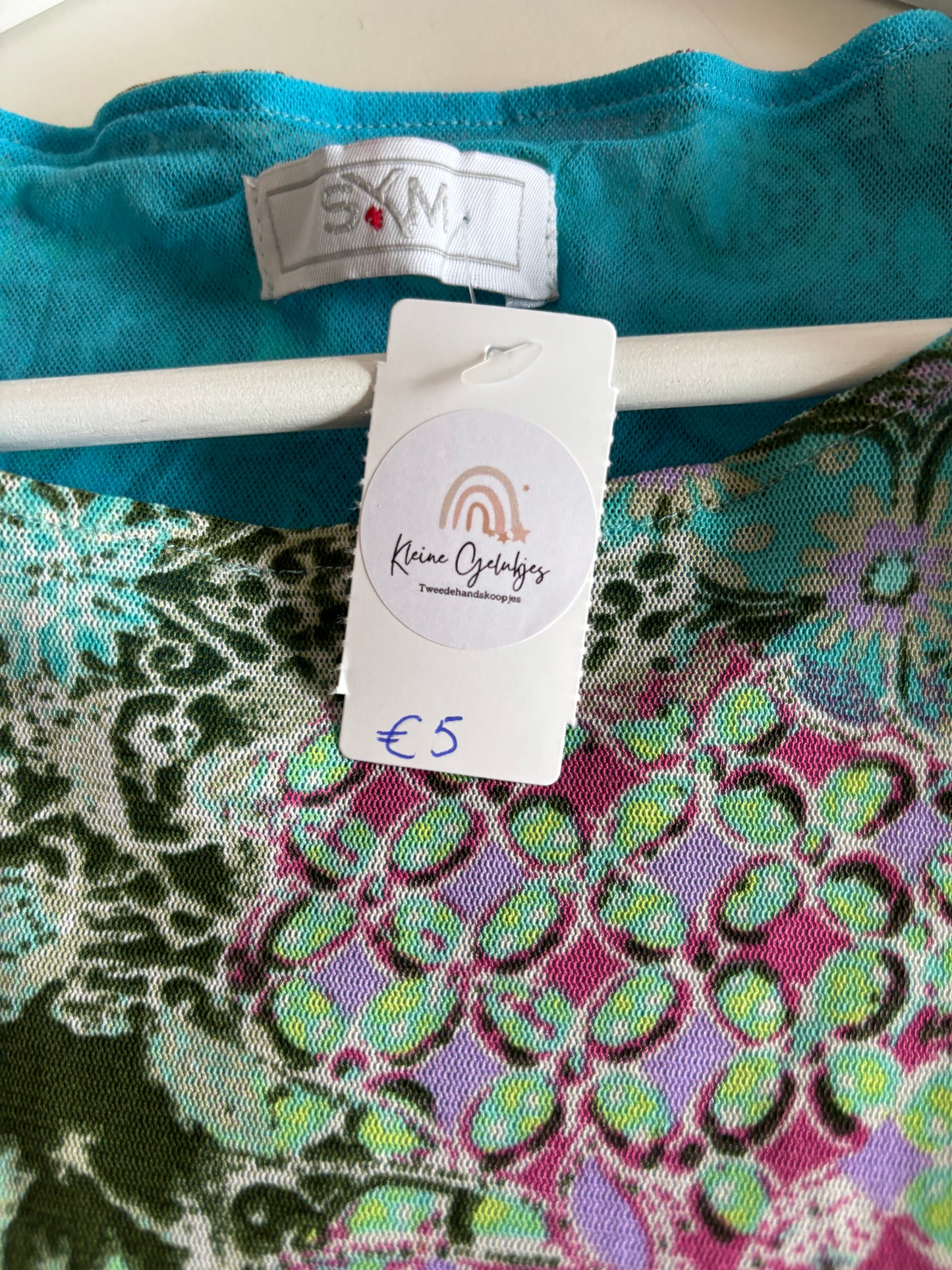 Blauwe bloemenblouse