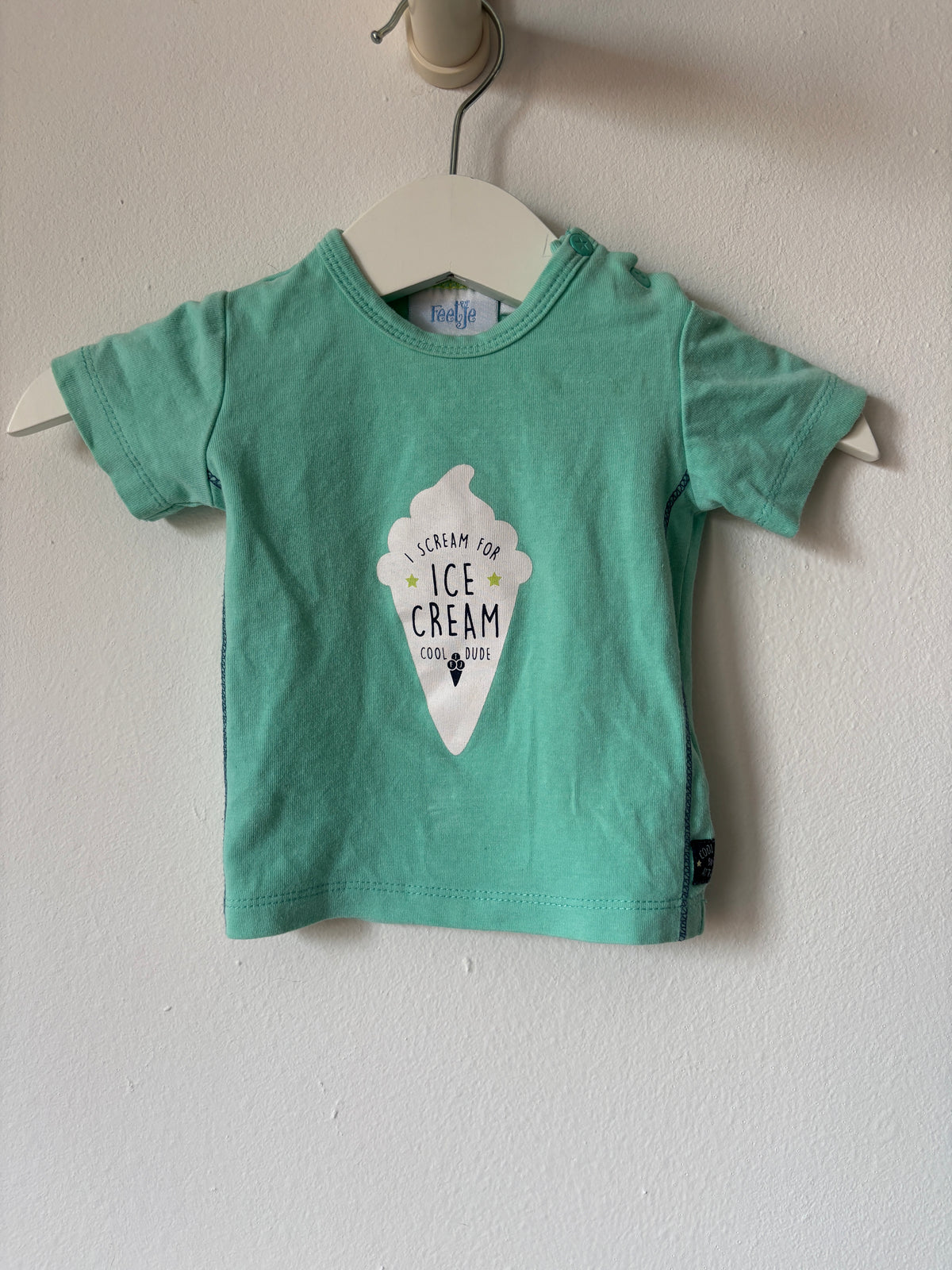 Muntgroene T-shirt | Feetje | 50
