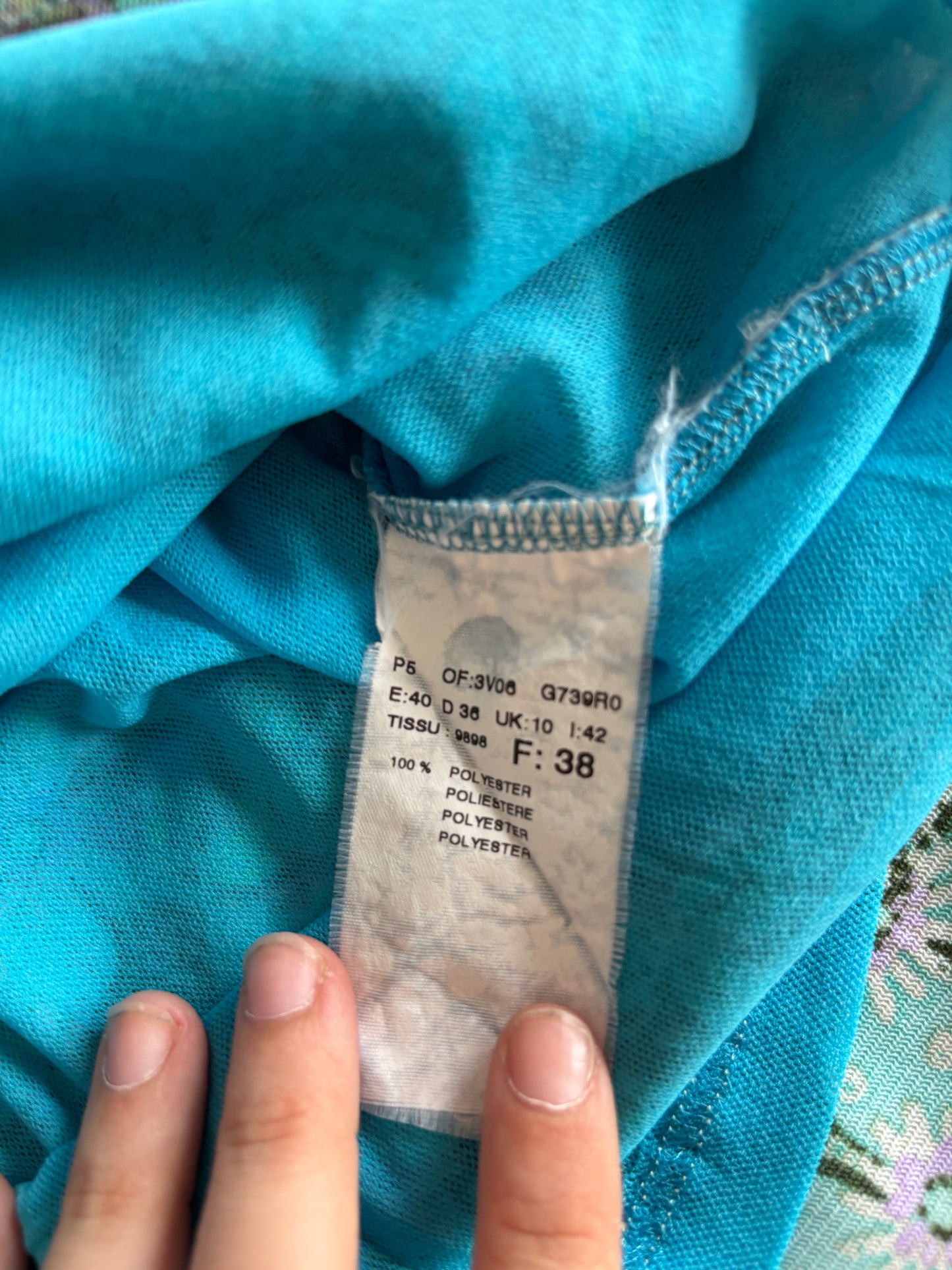 Blauwe bloemenblouse