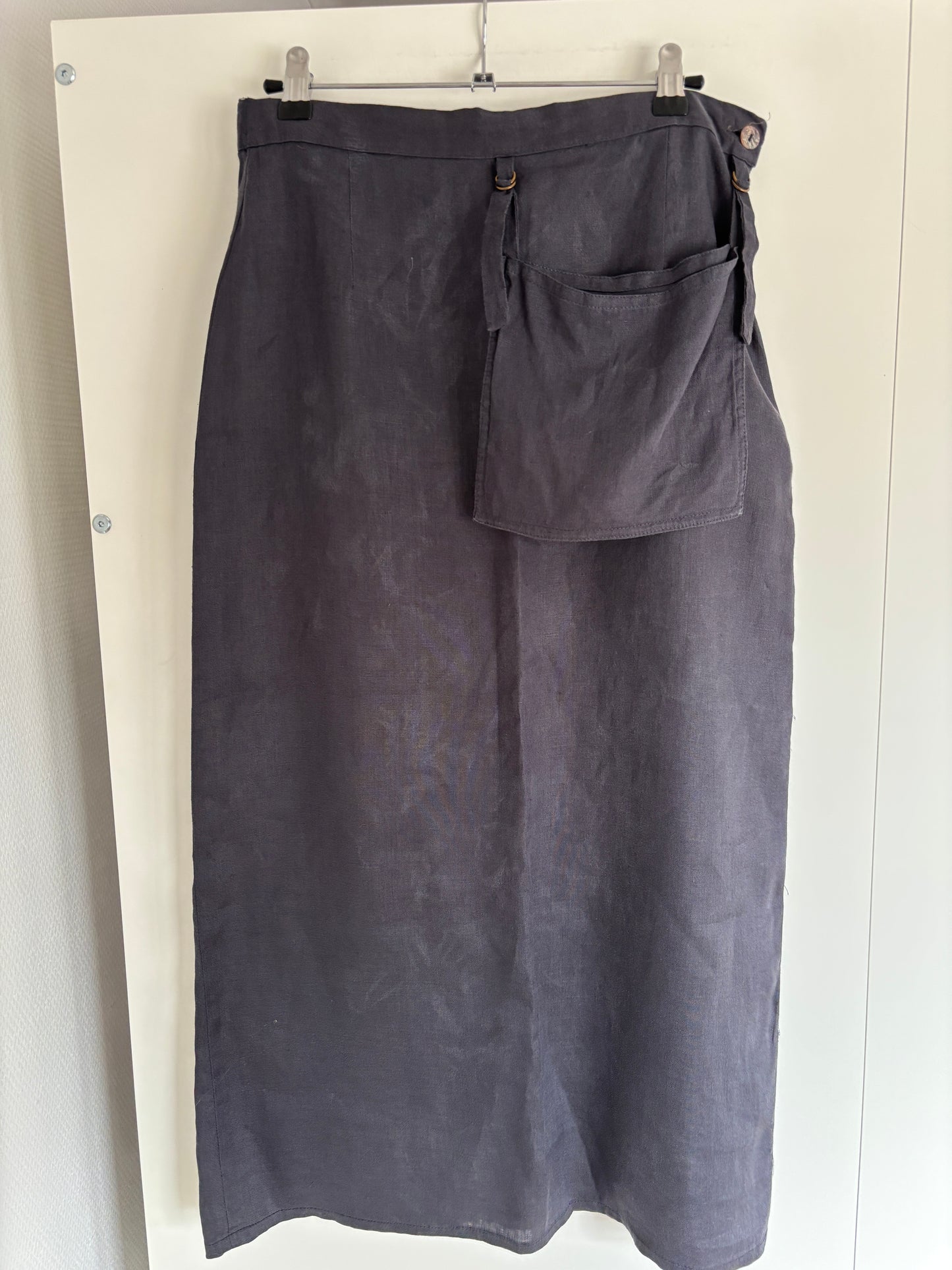 Blauwgrijze lange rok