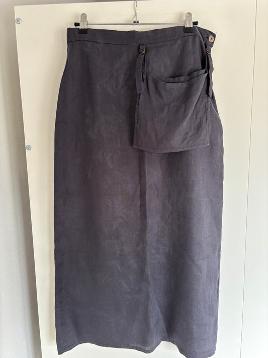 Blauwgrijze lange rok