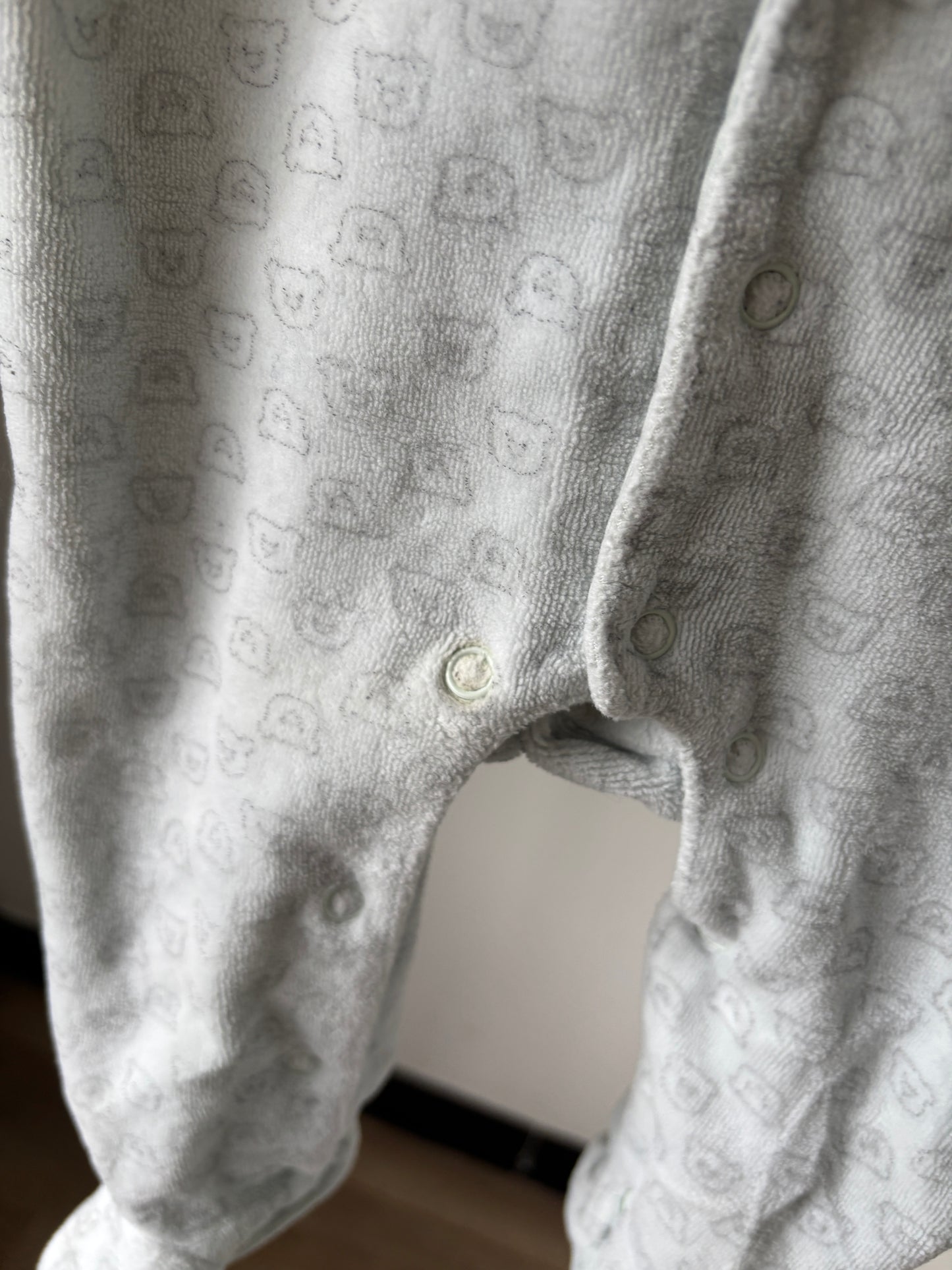 Lichtblauwe eendelige winterpyjama