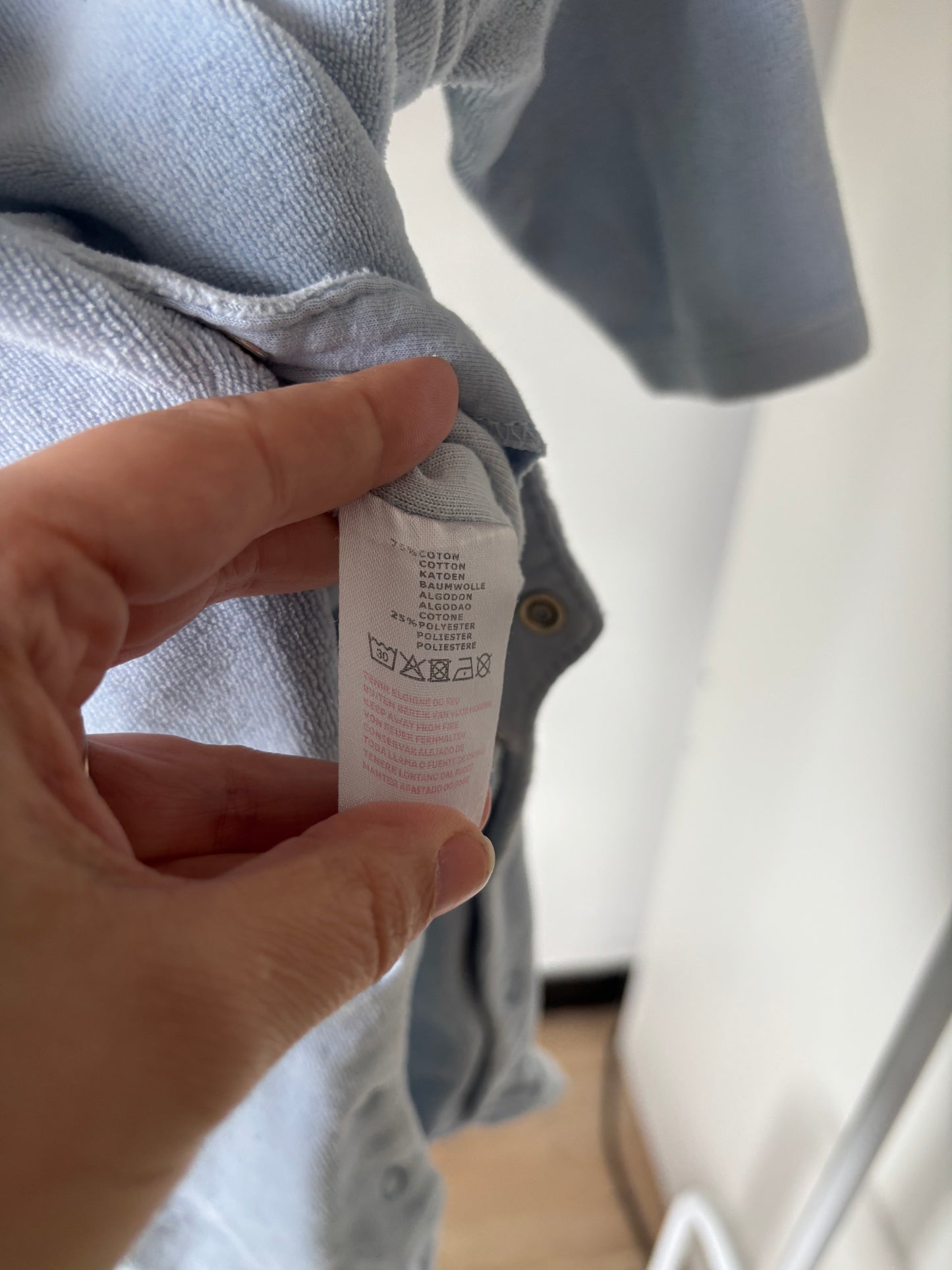 Lichtblauwe eendelige pyjama