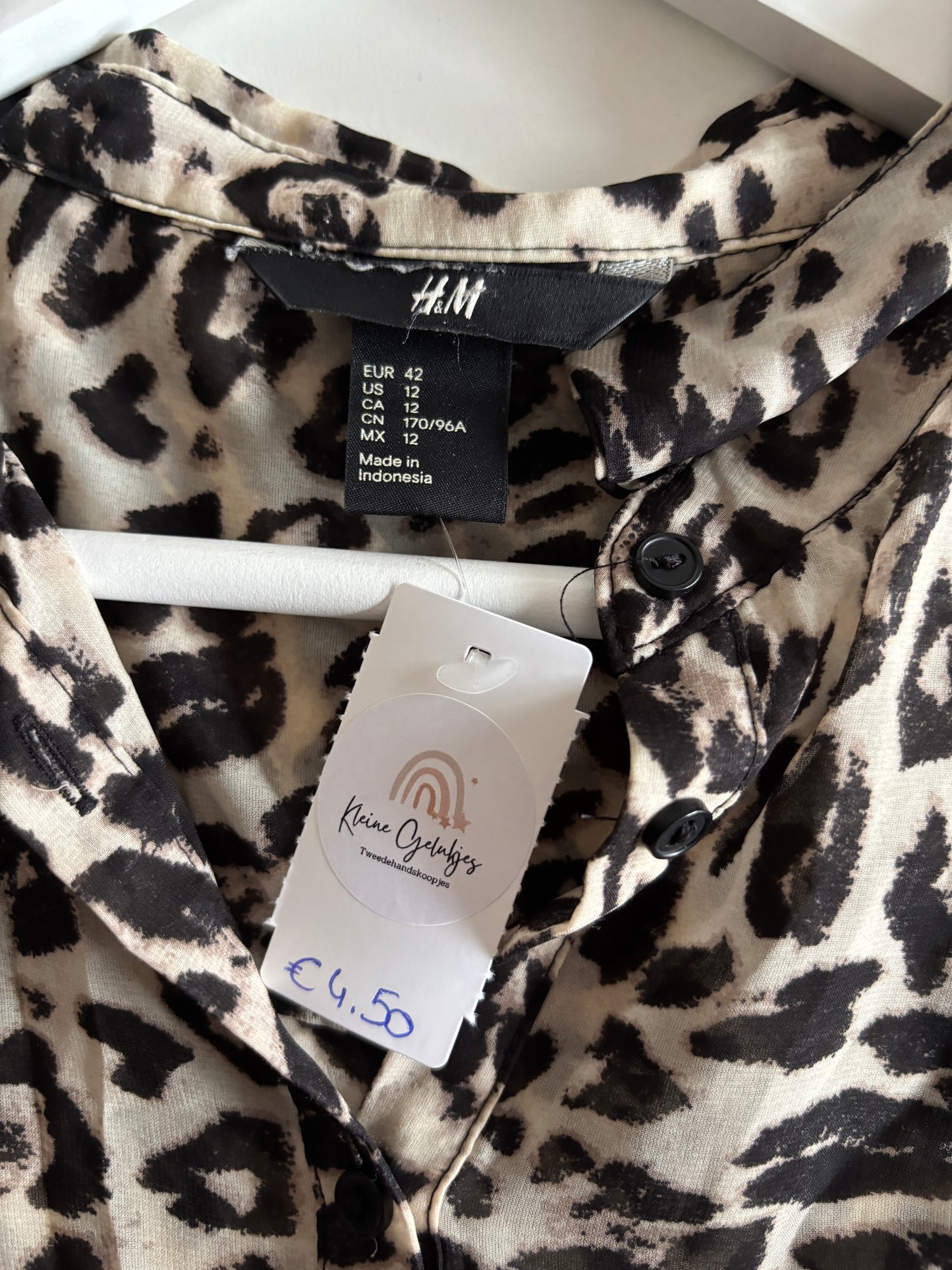 Panterblouse zonder mouwen