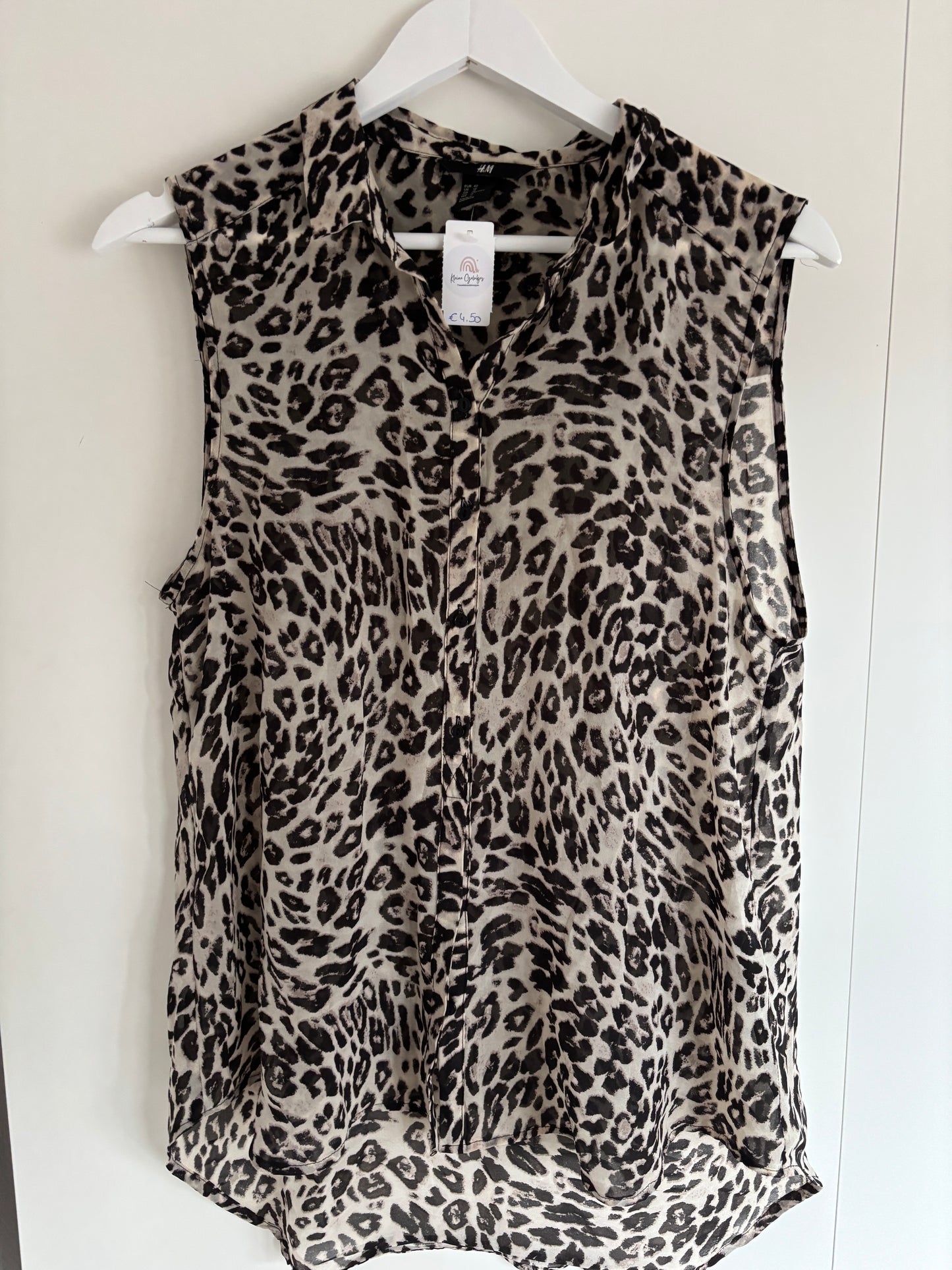 Panterblouse zonder mouwen