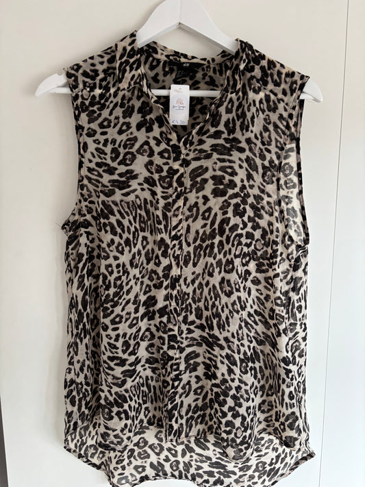 Panterblouse zonder mouwen