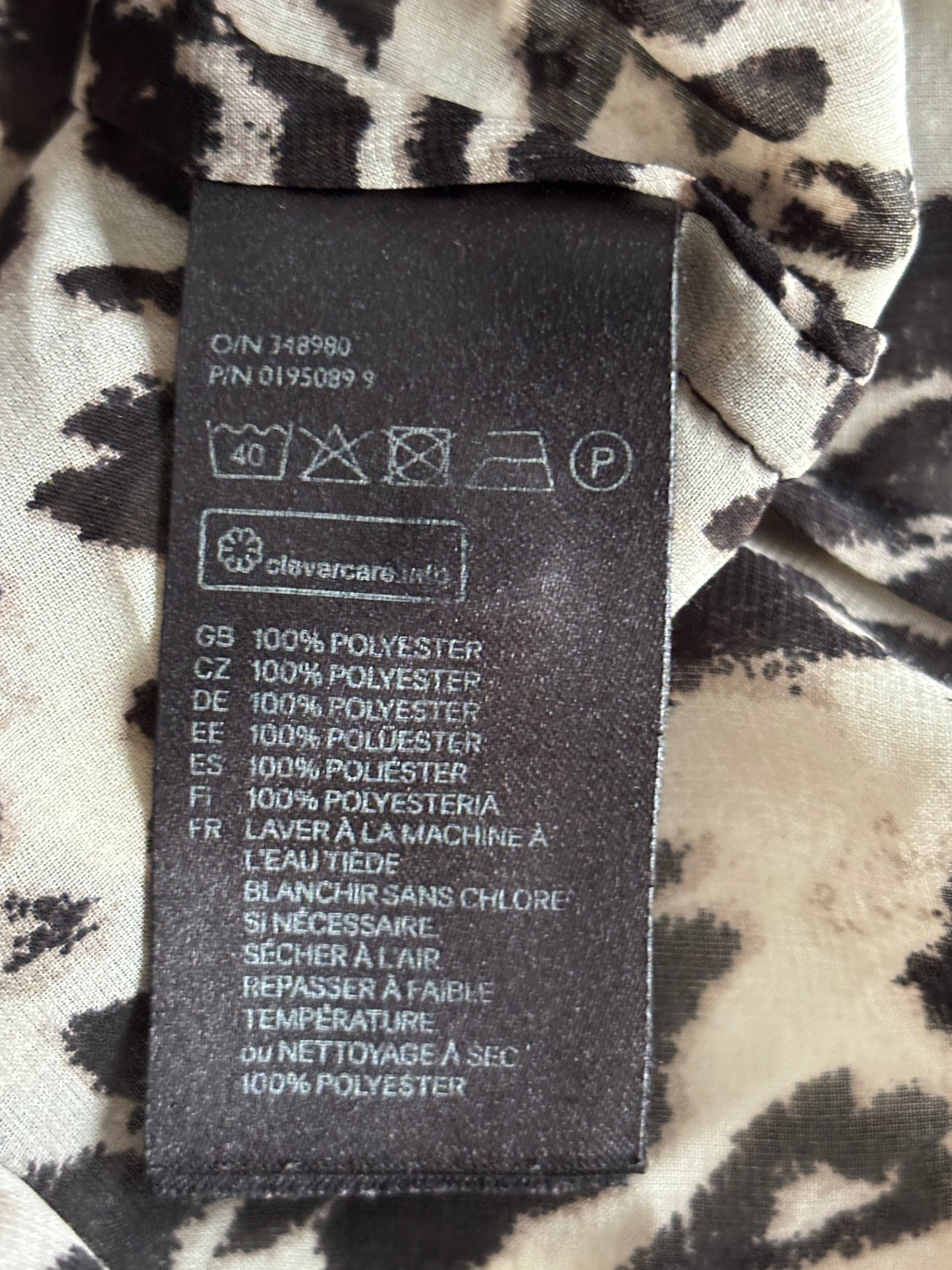 Panterblouse zonder mouwen