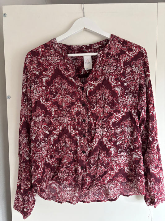 Wijnrode blouse
