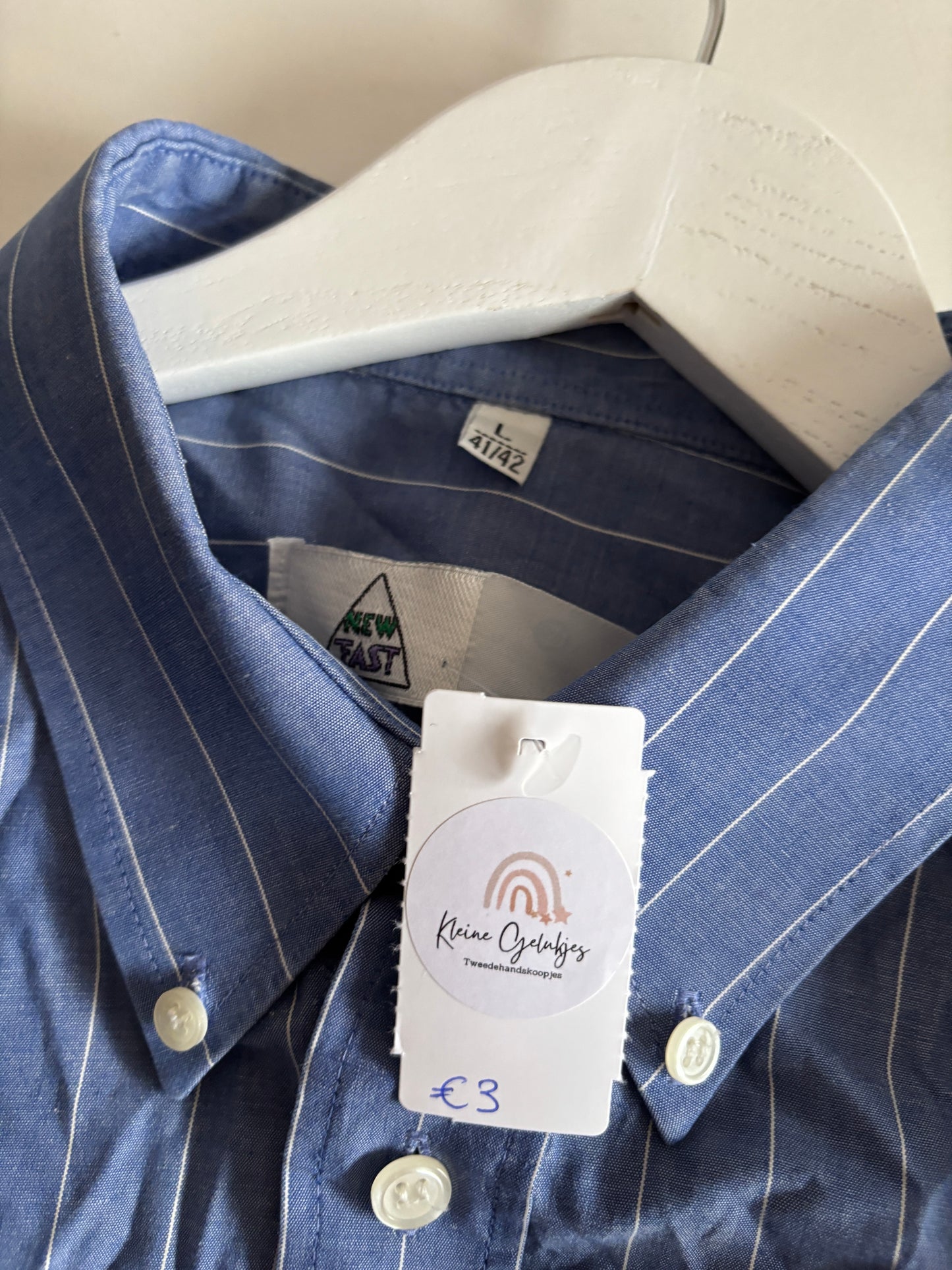 Gestreept hemd met korte mouwen