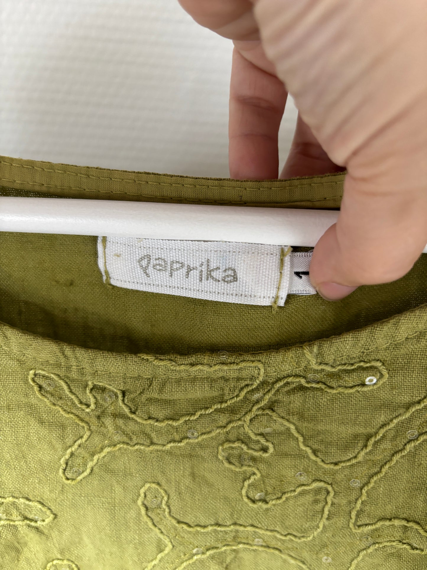 Mosterdgroene blouse