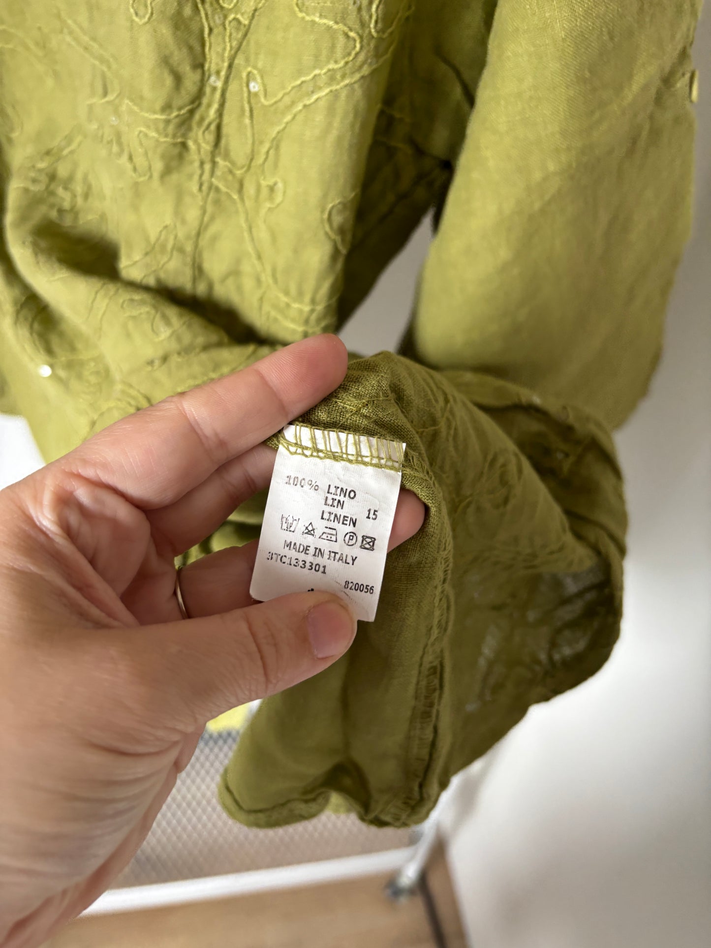 Mosterdgroene blouse